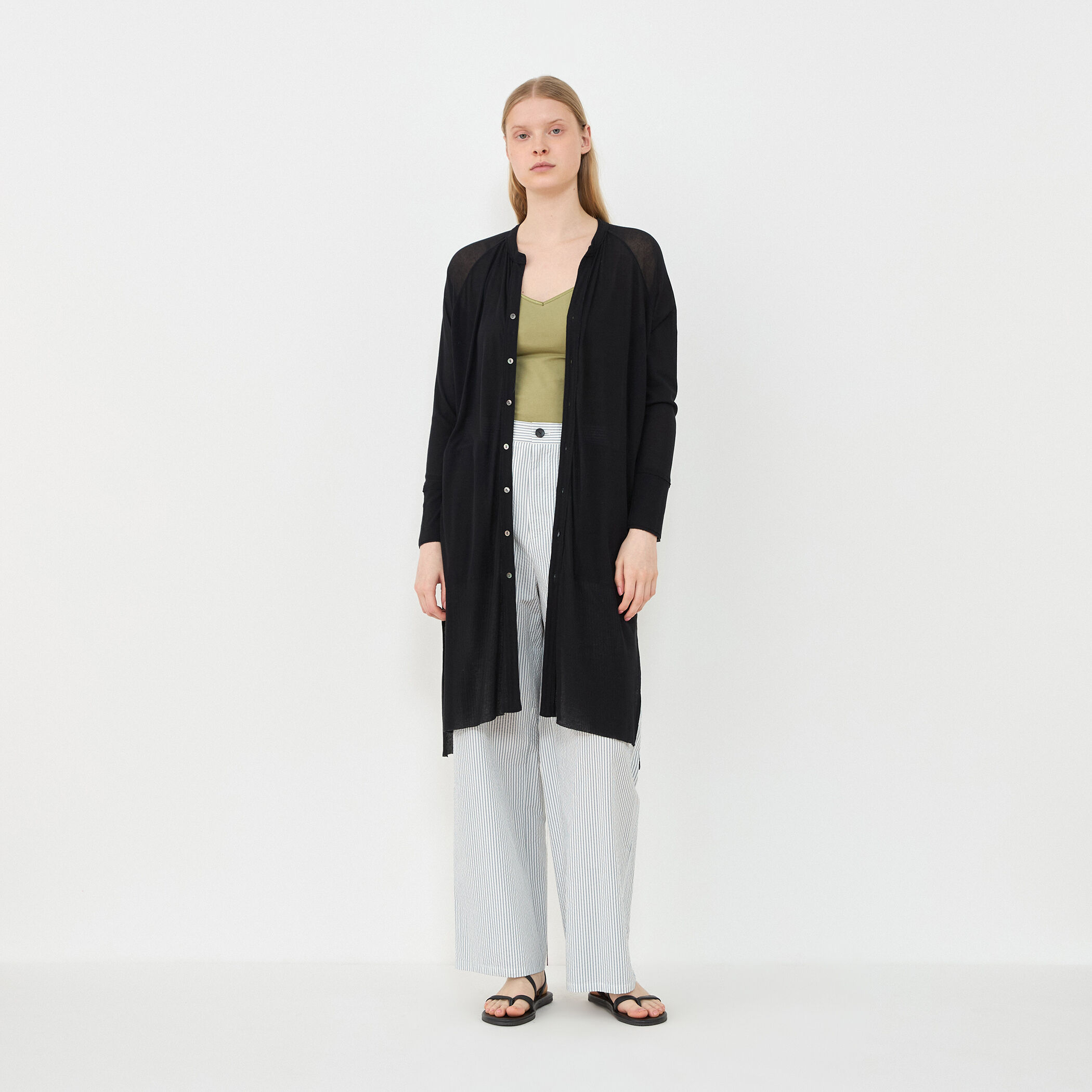 GALERIE VIE - ギャルリーヴィー ファインウールVネックロング