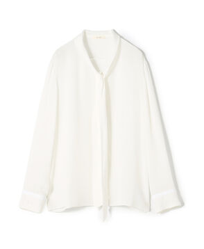 シアーレースコラージュ ボウタイナローブラウス