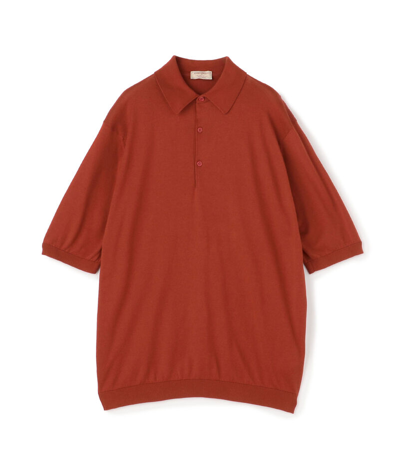 【WEB先行予約・別注】JOHN SMEDLEY コットン ポロカラーニット