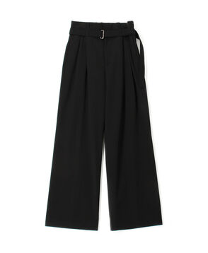 ファインウール ベルテッドワイドパンツ