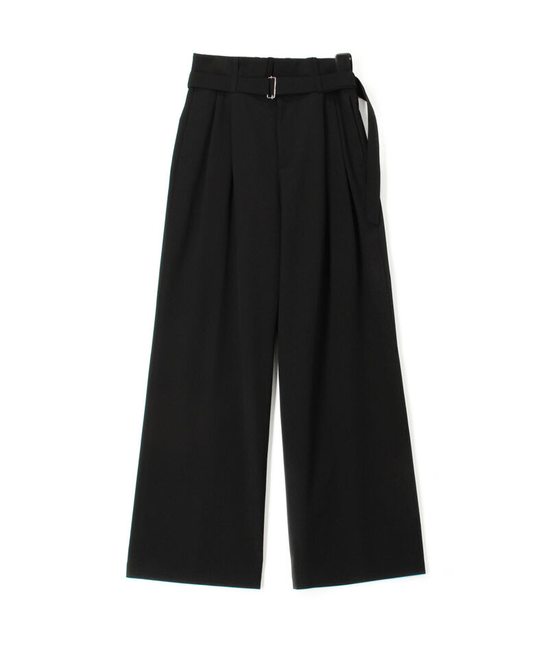 ファインウール ベルテッドワイドパンツ