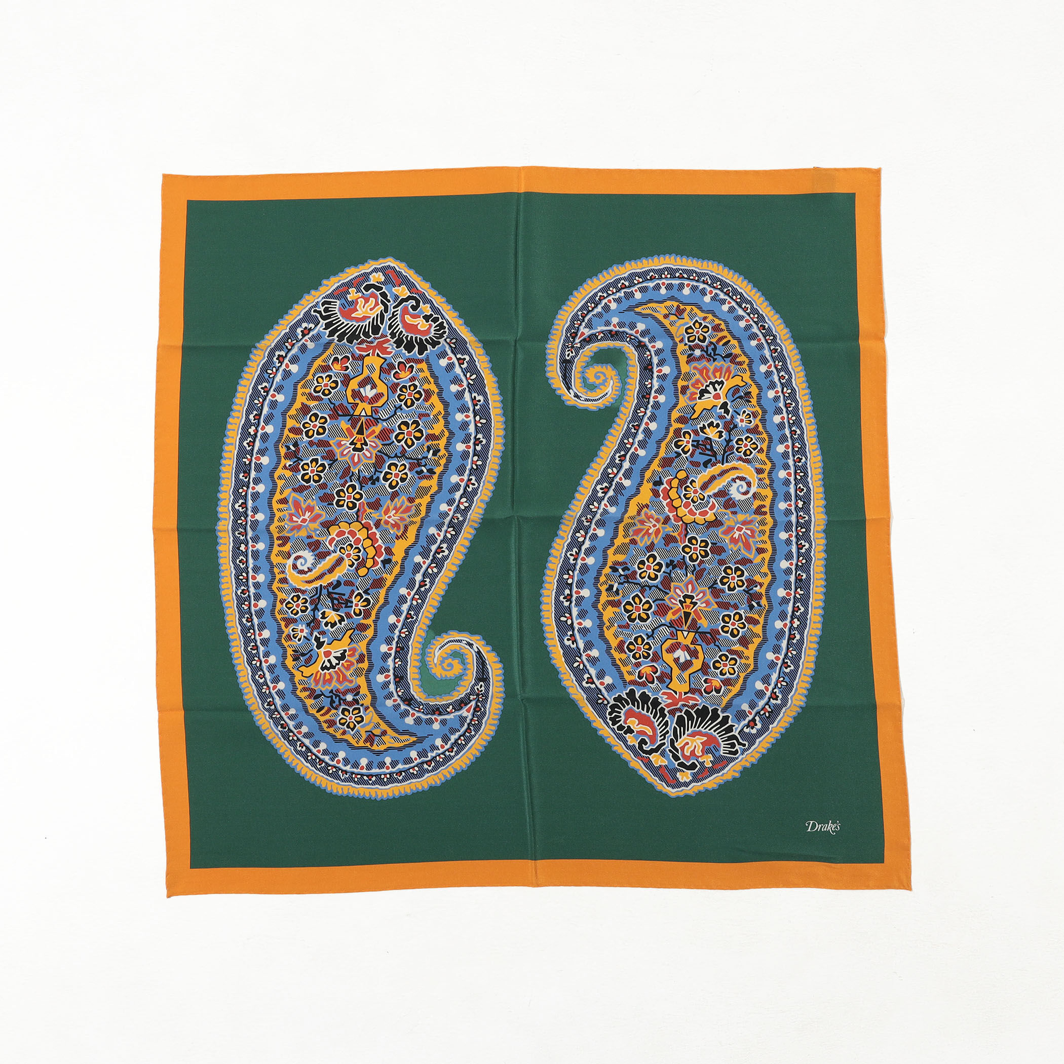 Drake's PAISLEY PRINT BANDANA シルクプリントスカーフ