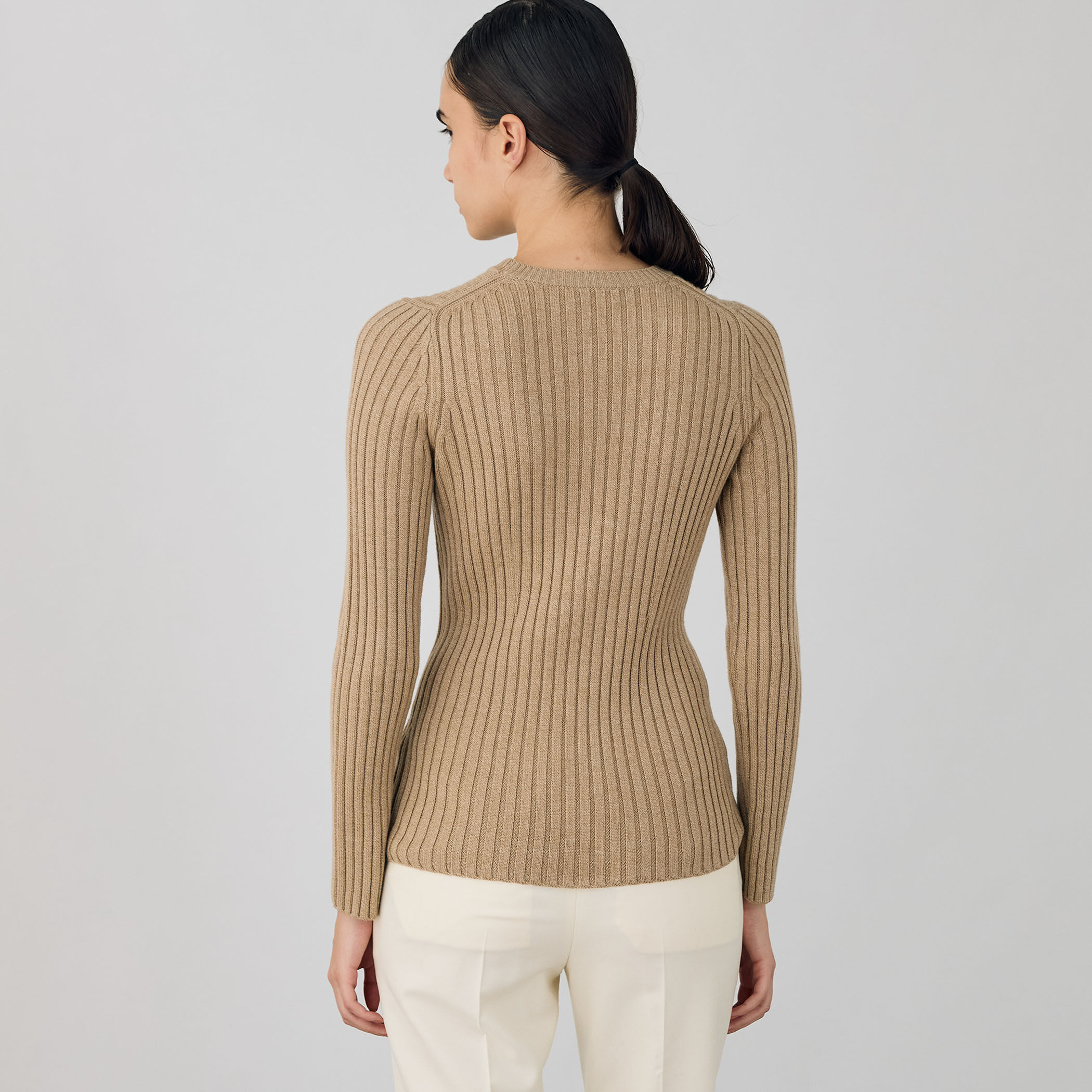 ウールベーシックリブ クルーネックプルオーバー｜トゥモローランド