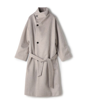 カシミヤビーバー ハイネックロングコート