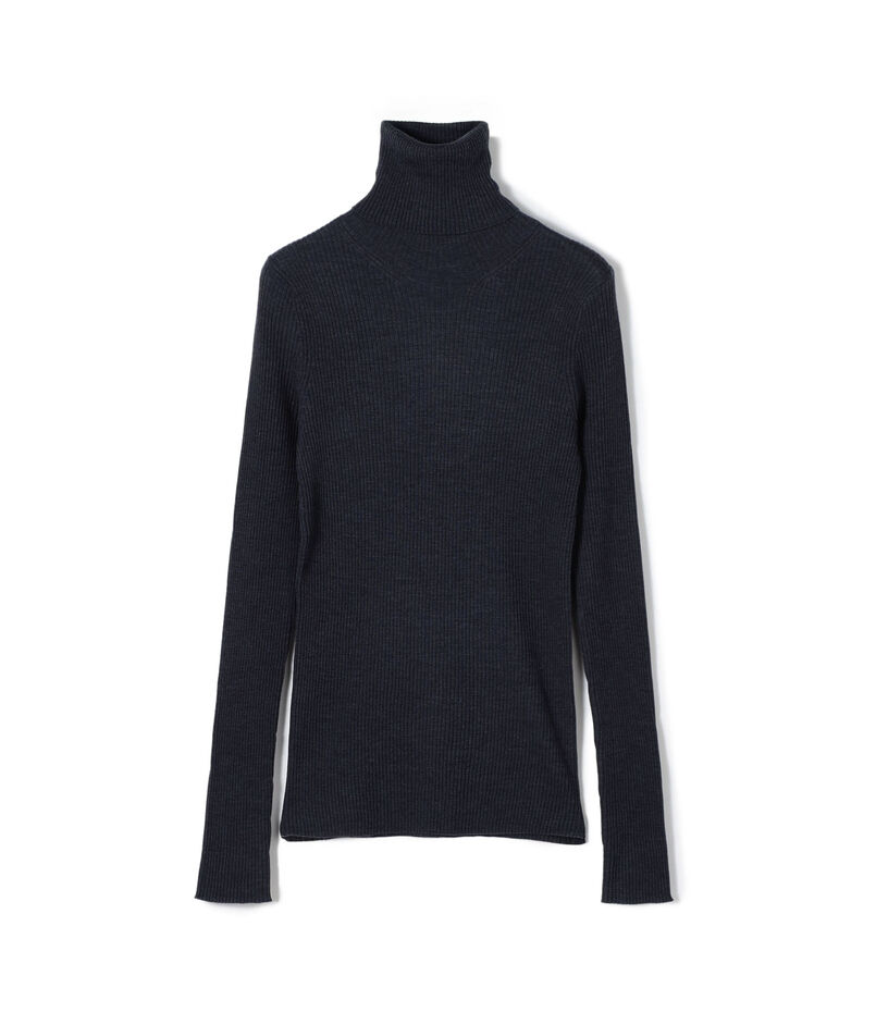 プルミエールウールリブ タートルネックプルオーバー