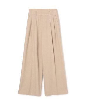 ウールカシミヤブレンド プリーツトラウザーパンツ WWWF1096