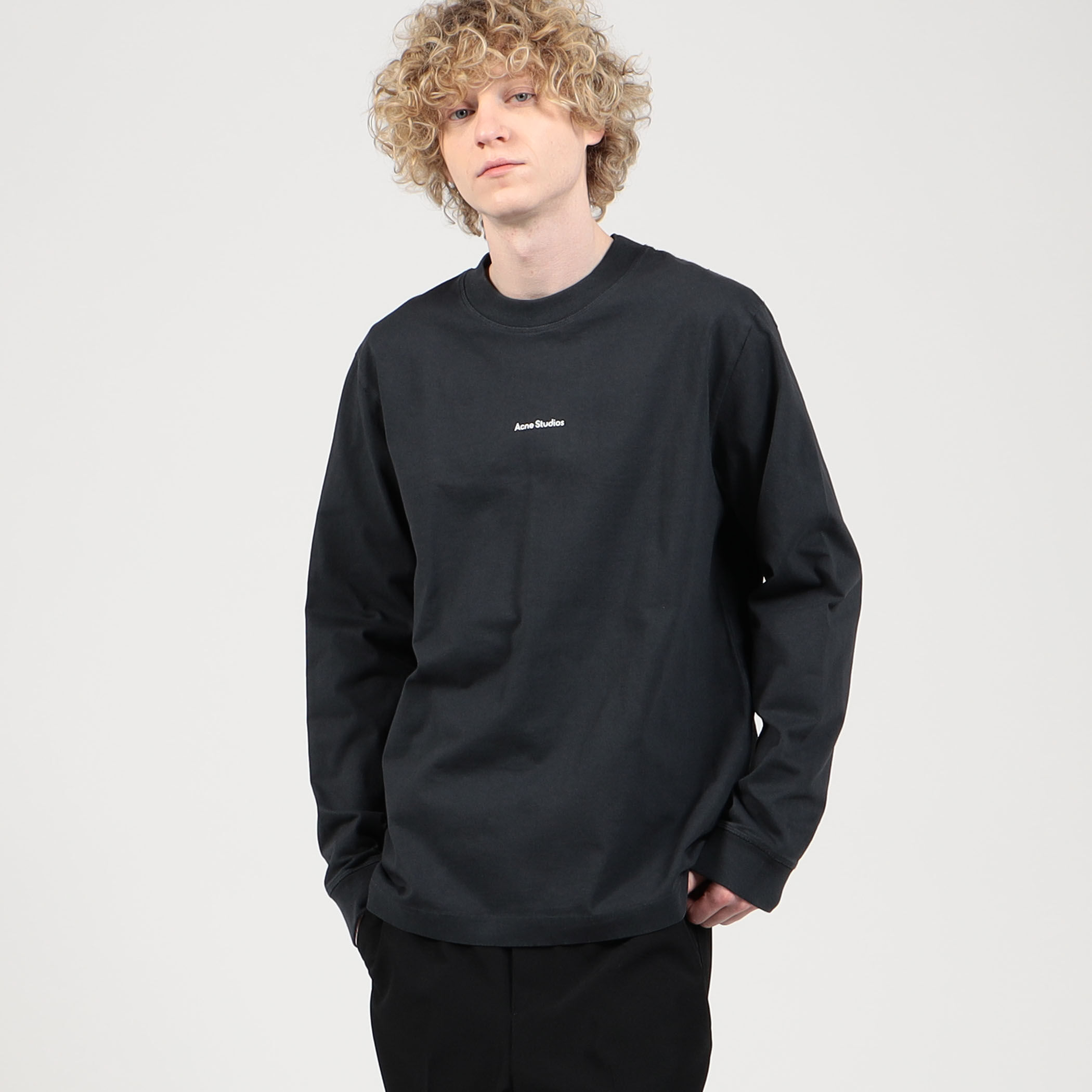 Acne Studios - ロゴロングスリーブトップス - フェイデッドブラック