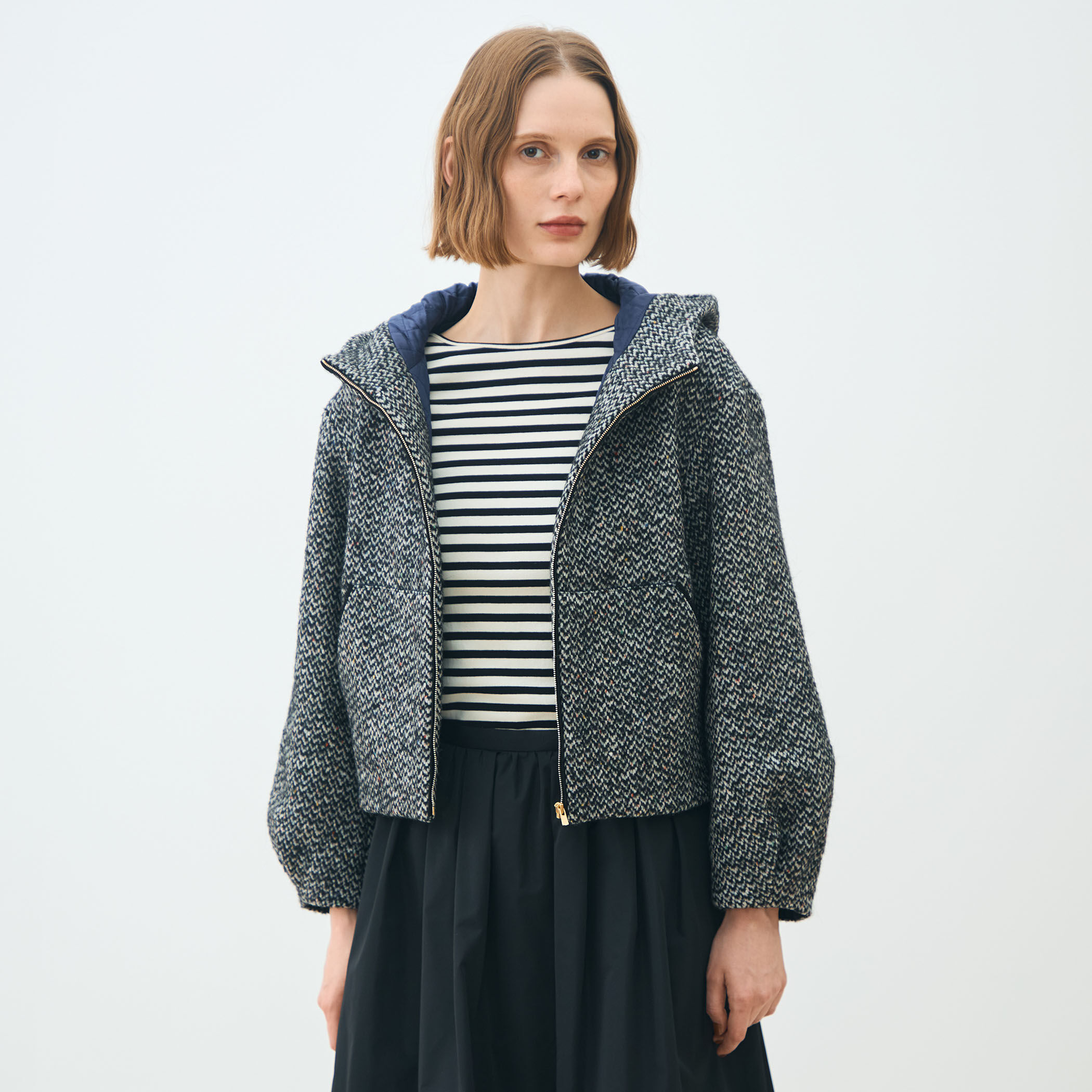 カラーネップホームスパン フーデットブルゾン｜トゥモローランド 公式通販