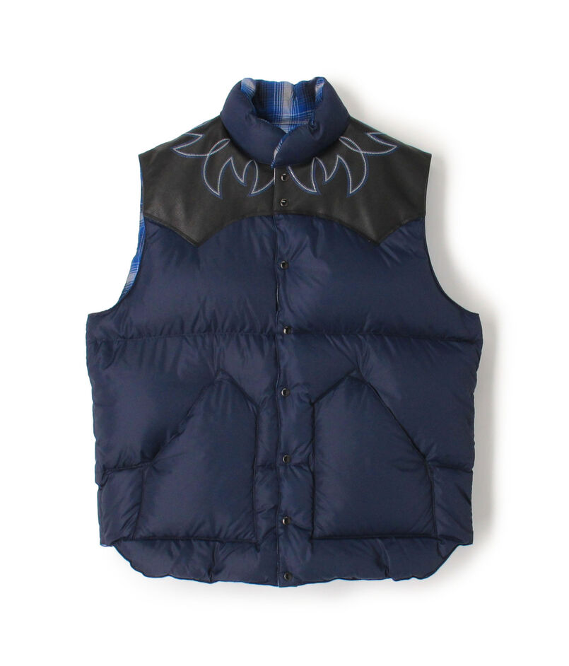 Rafu DOWN VEST W/EMB'D