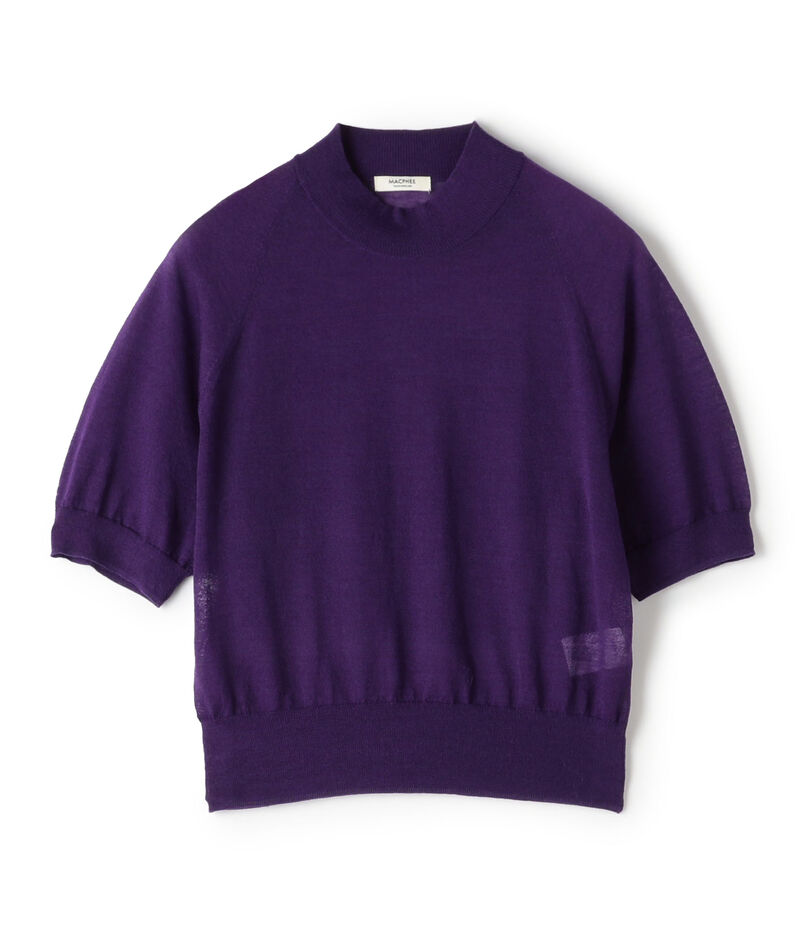 シアーウールブレンド ハーフスリーブプルオーバー