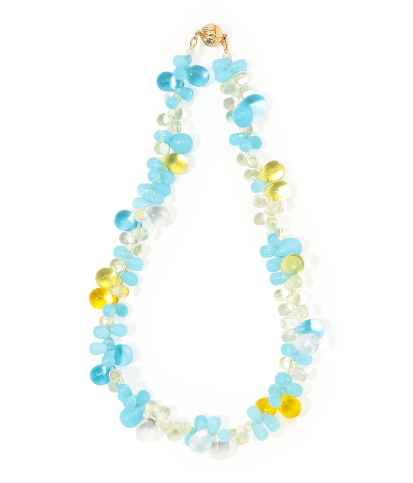 AGLAGLA Grape Glass Beads ネックレス