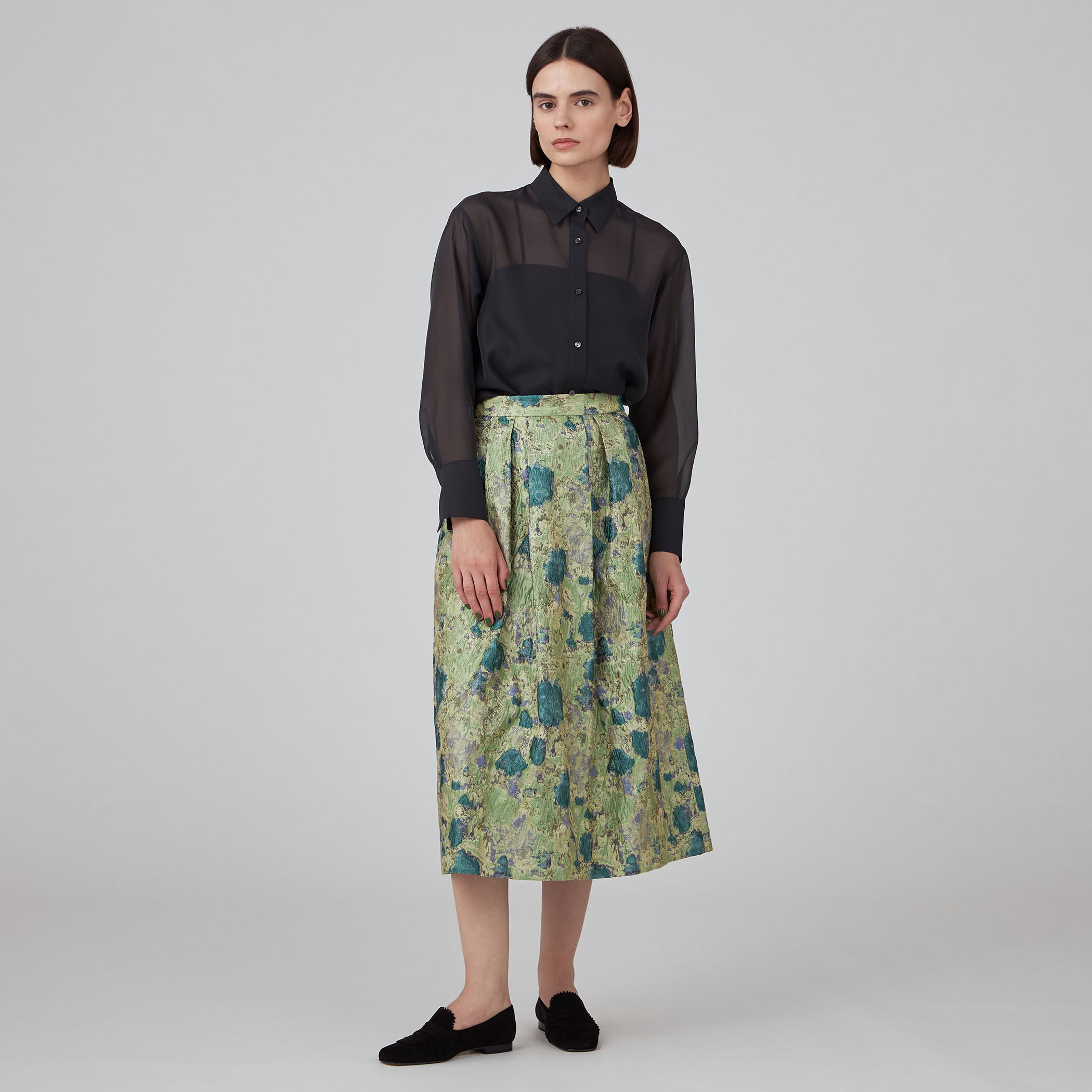 シアーオーガンジー ロングスリーブブラウス｜トゥモローランド 公式通販