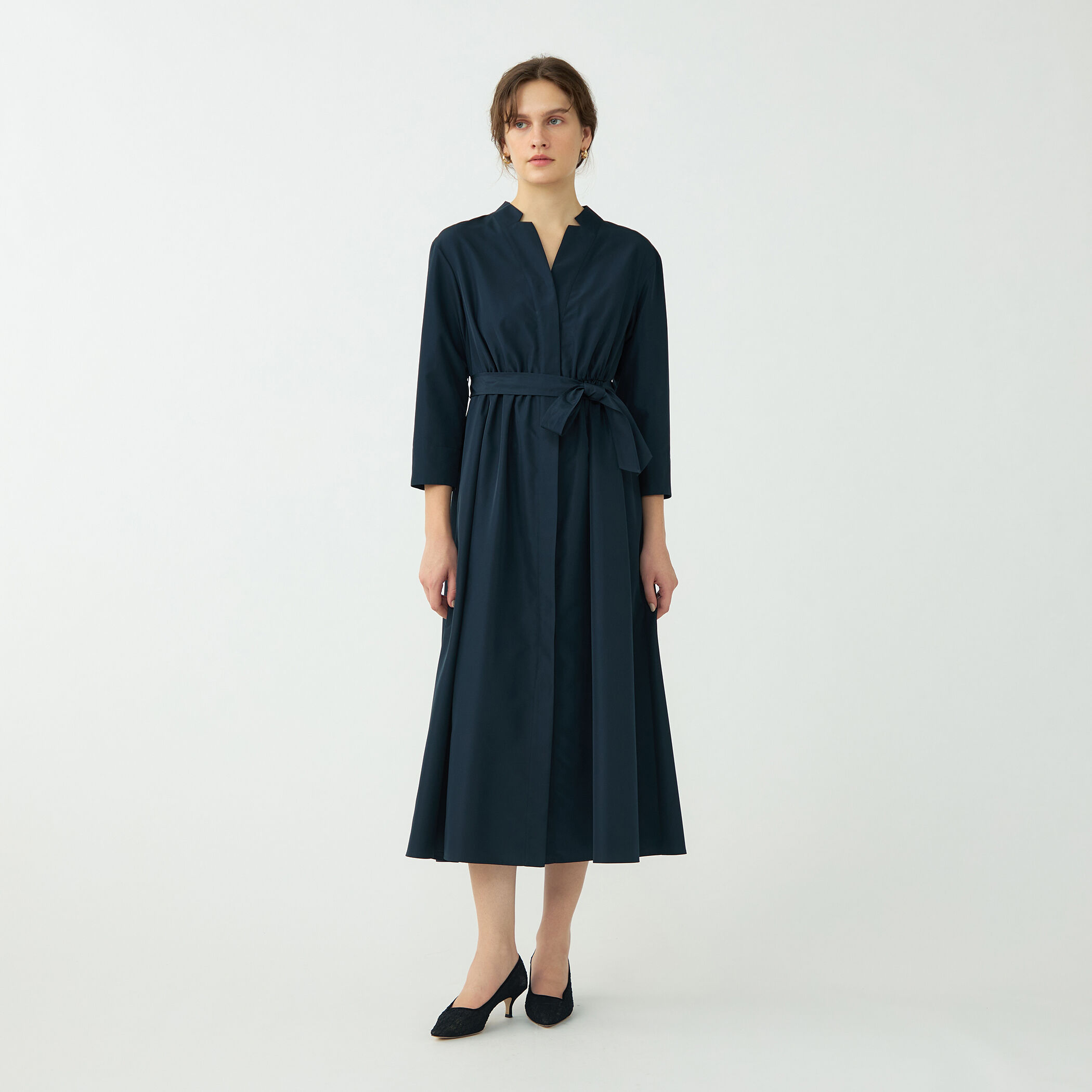 プリーツコンビ シャツワンピース｜トゥモローランド 公式通販