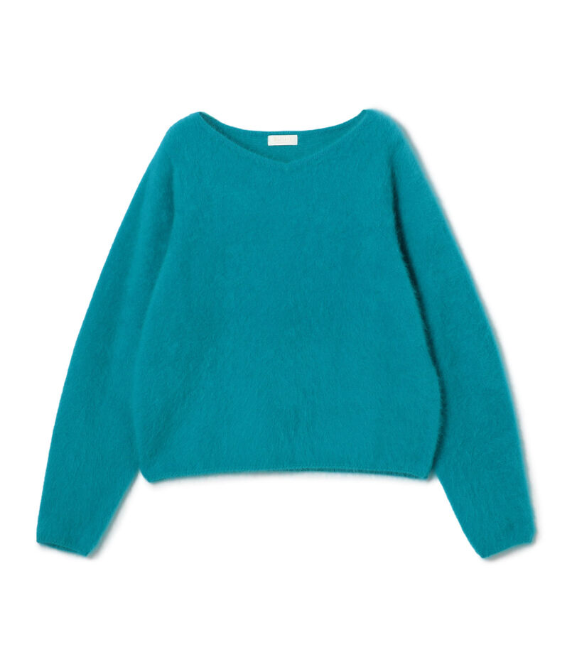 フラッフィーヤーン Vネックプルオーバー