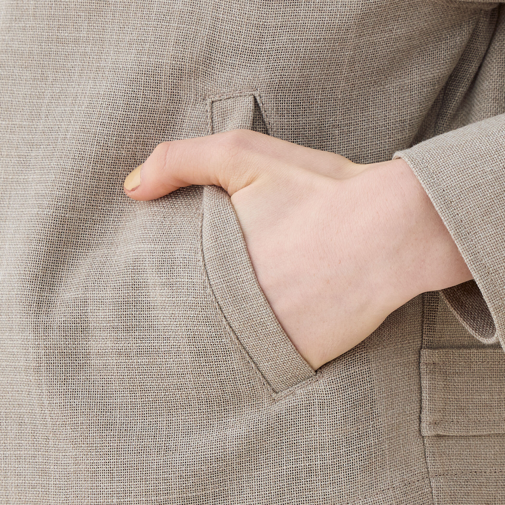 リネンテクスチャー ジップアップジャケット｜トゥモローランド 公式通販