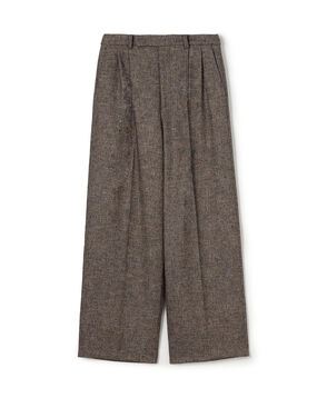 ネップツイード タックテーパードパンツ