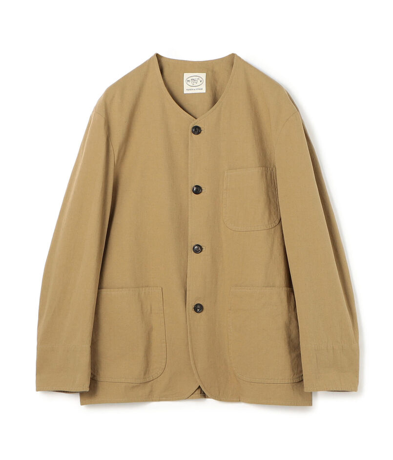 コットンヘンプチノ カラーレスジャケット