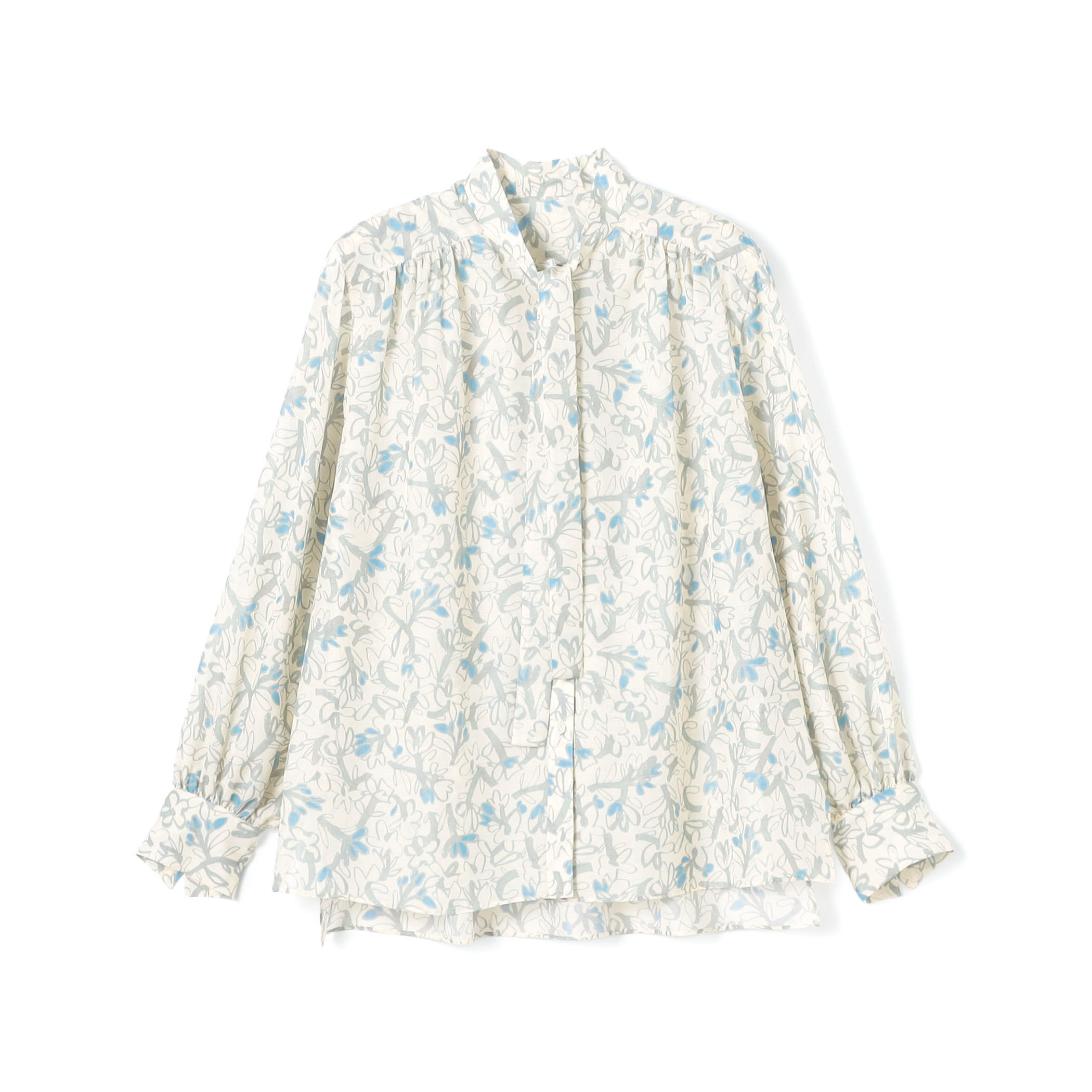 ペタルフラワープリント ボウタイブラウス｜トゥモローランド 公式通販