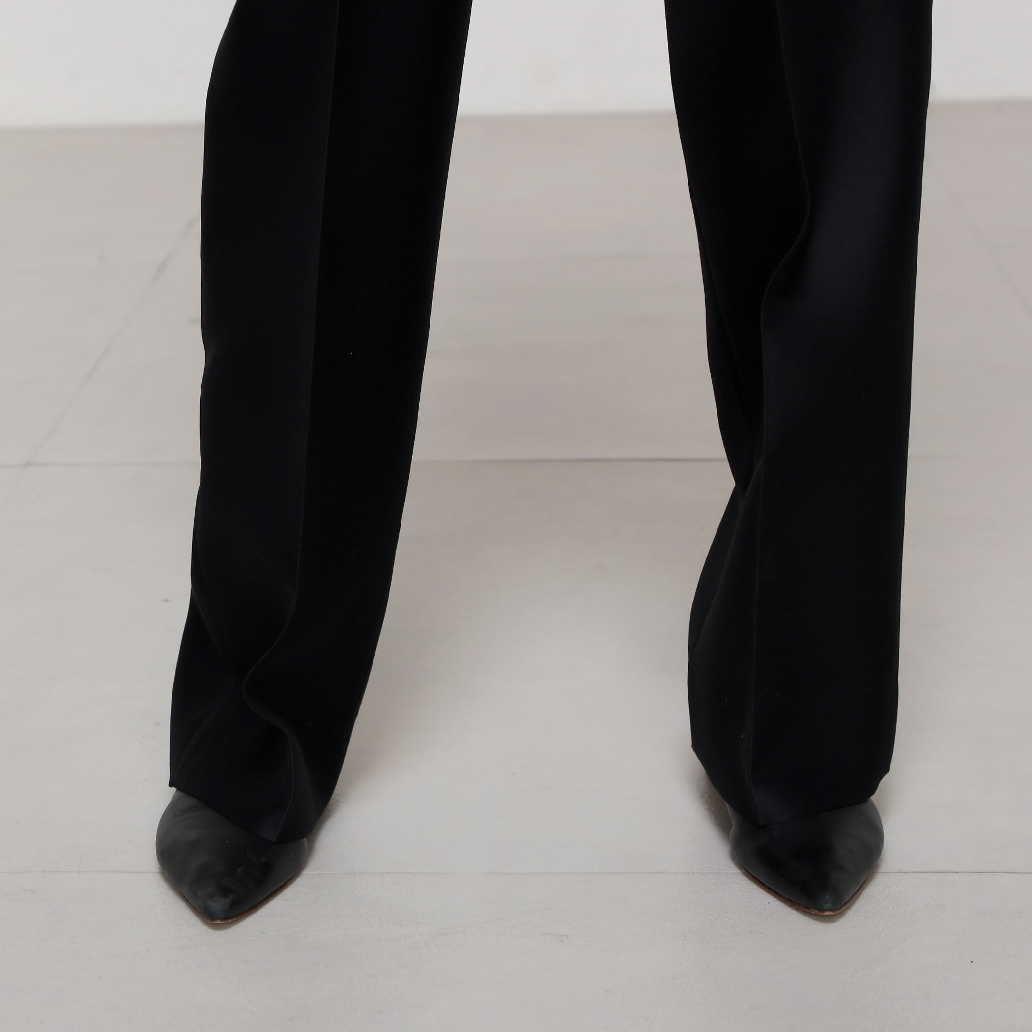 【美品】トゥモローランド×ドーメル　ベルトレスパンツ50 美品】トゥモローランド×ドーメル ベルトレスパンツ50