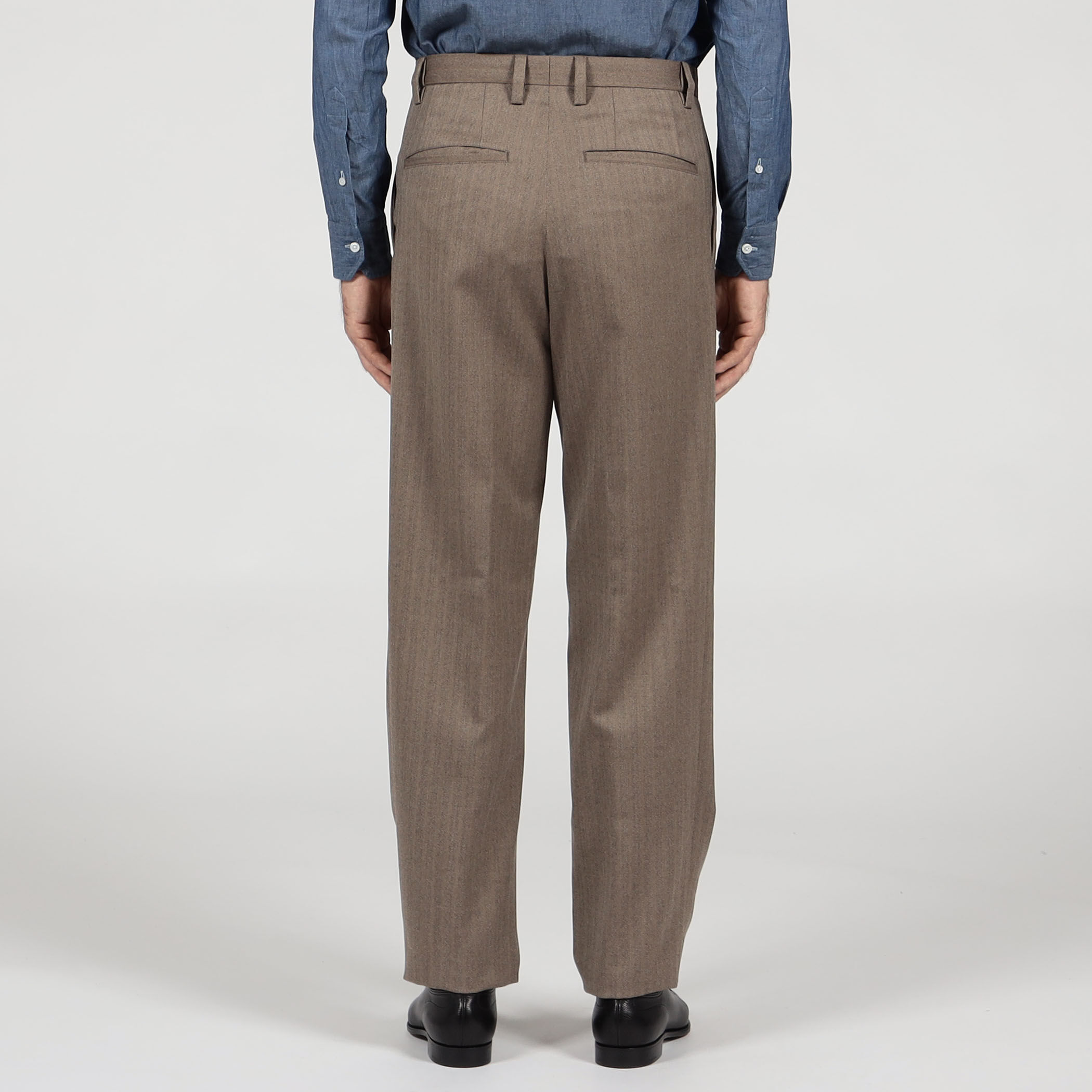 ウールヘリンボーン 1プリーツスラックス｜トゥモローランド 公式通販