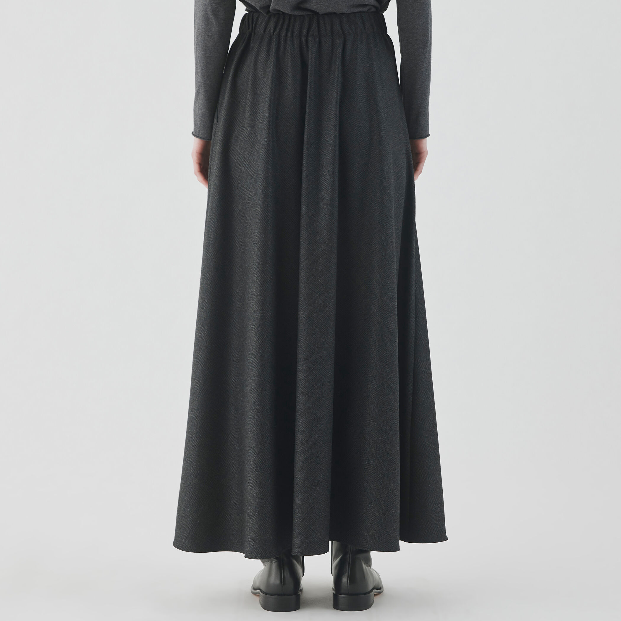 フラノストレッチ ギャザーマキシスカート｜トゥモローランド 公式通販