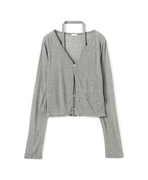 レーヨンカシミヤジャージー ホルターネックコンビカーディガン