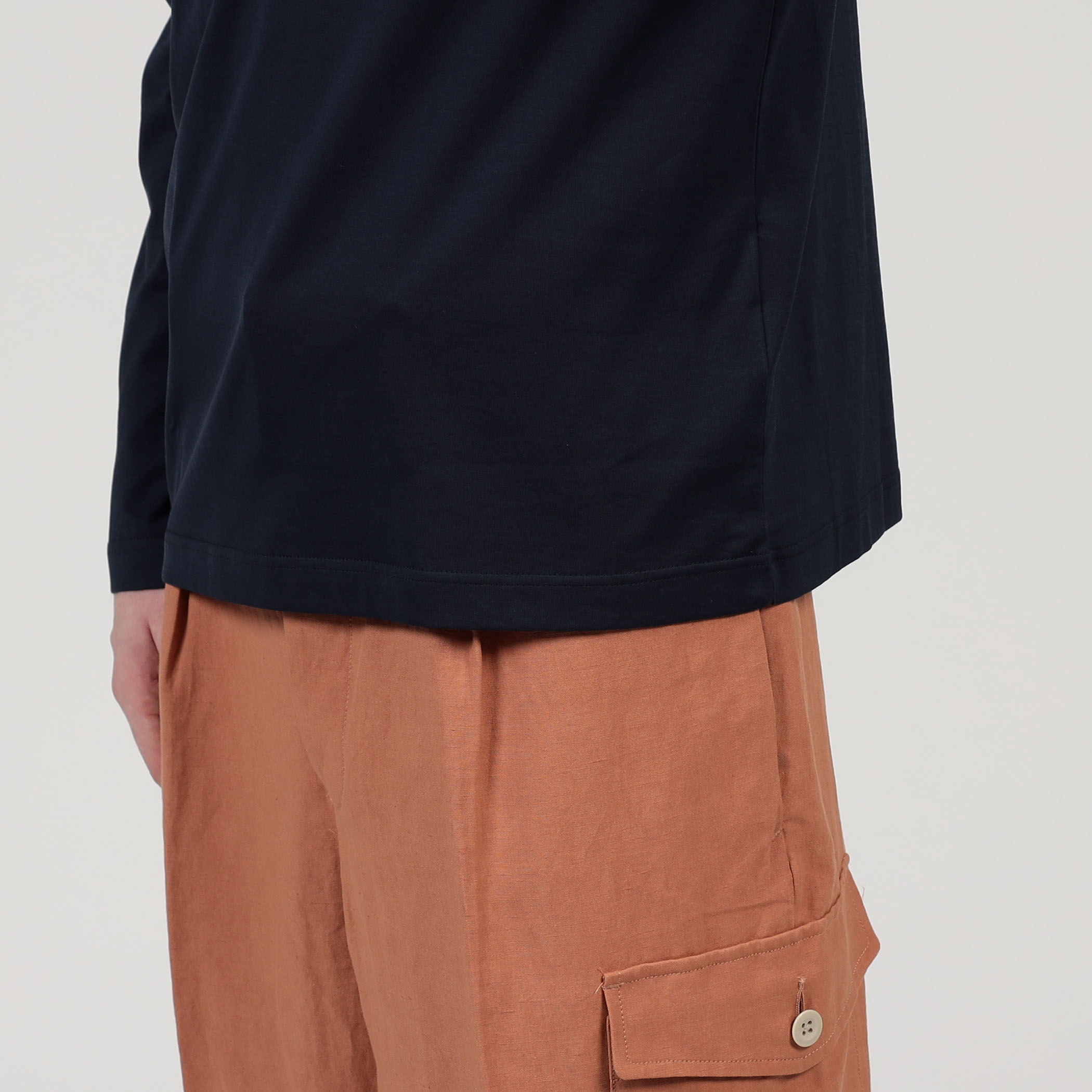 SUNSPEL コットン ロングスリーブ ロールネック