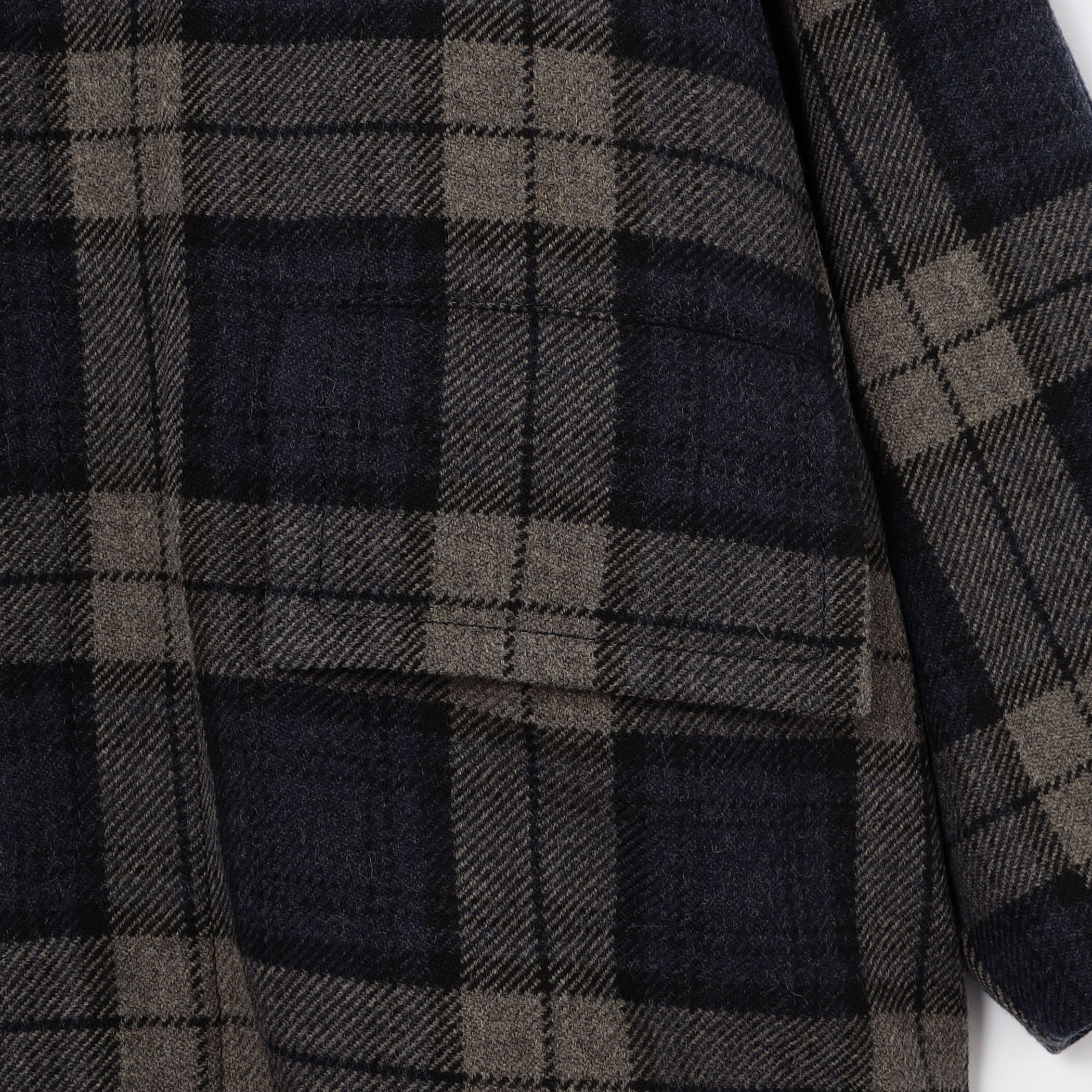 タータンウールツイード ステンカラーコート｜トゥモローランド 公式通販