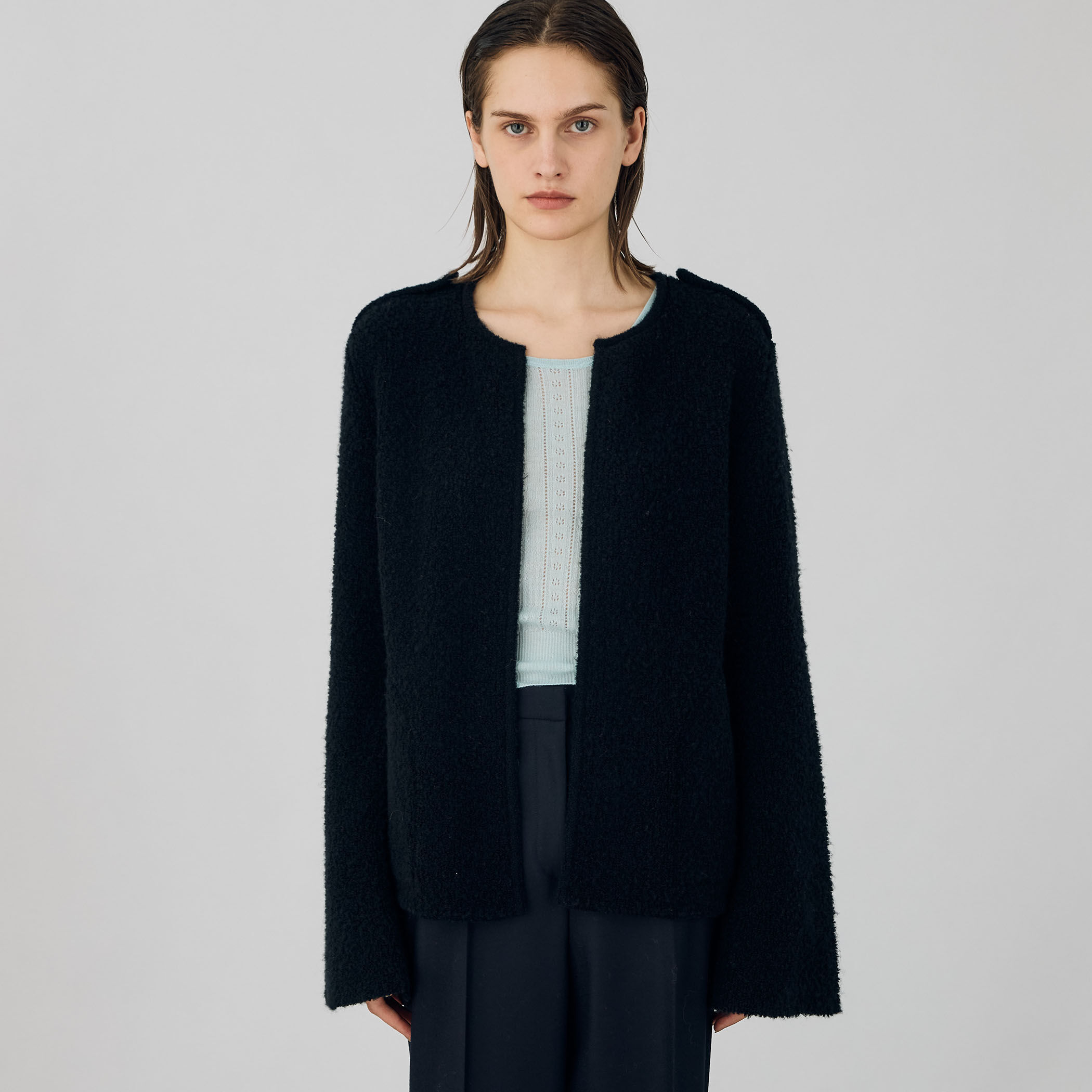 パイルステッチ ノーカラージャケット｜トゥモローランド 公式通販