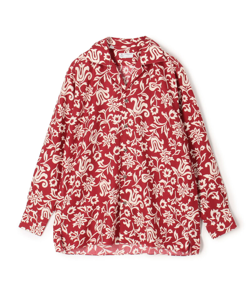 ERRICO FORMICOLA セルロースプリント オープンカラー ロングスリーブシャツ