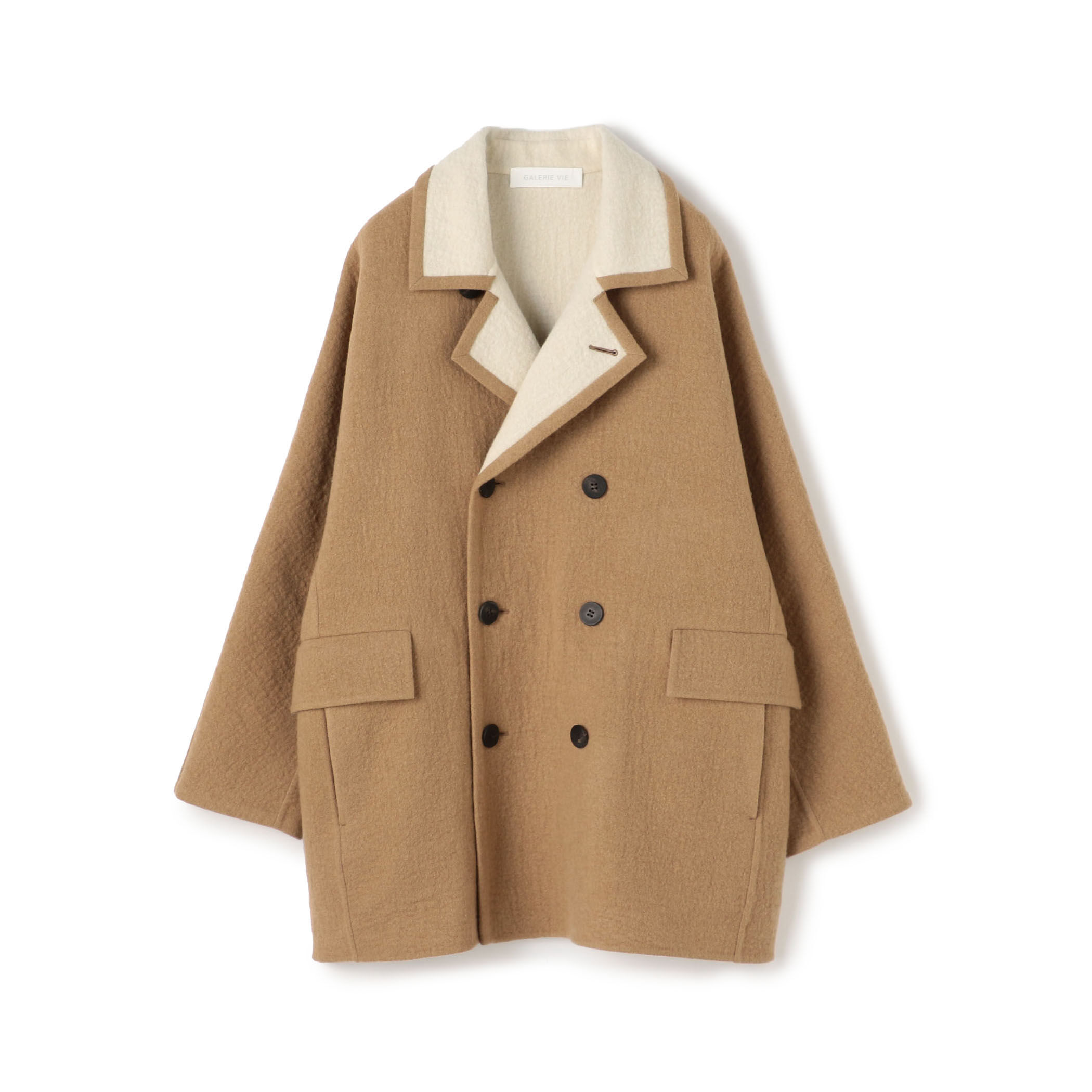 シープライクダブルフェイス ドルマンスリーブコート