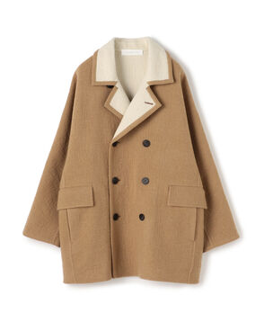 シープライクダブルフェイス ドルマンスリーブコート