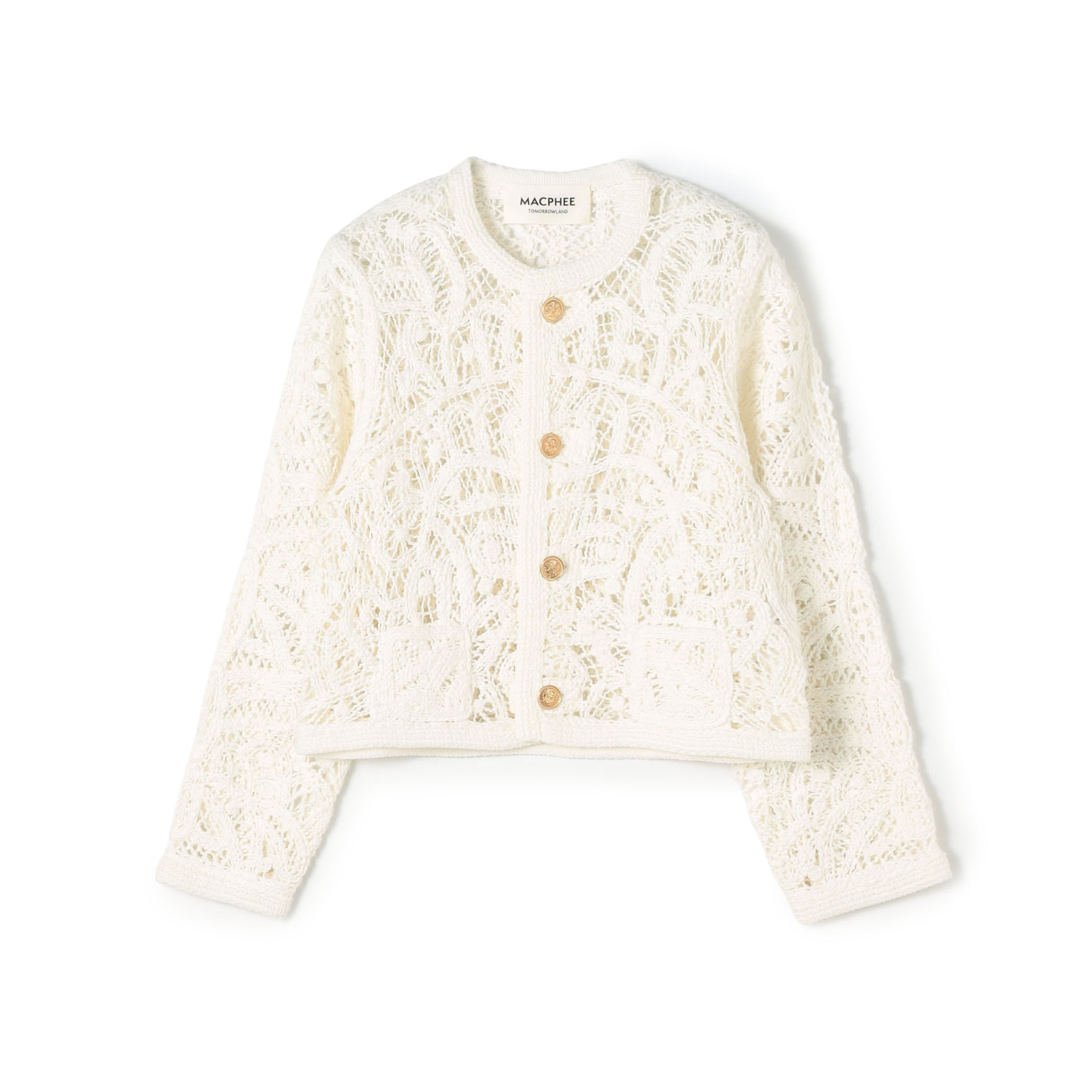 コットンエンブロイダリー クルーネックジャケット｜トゥモローランド