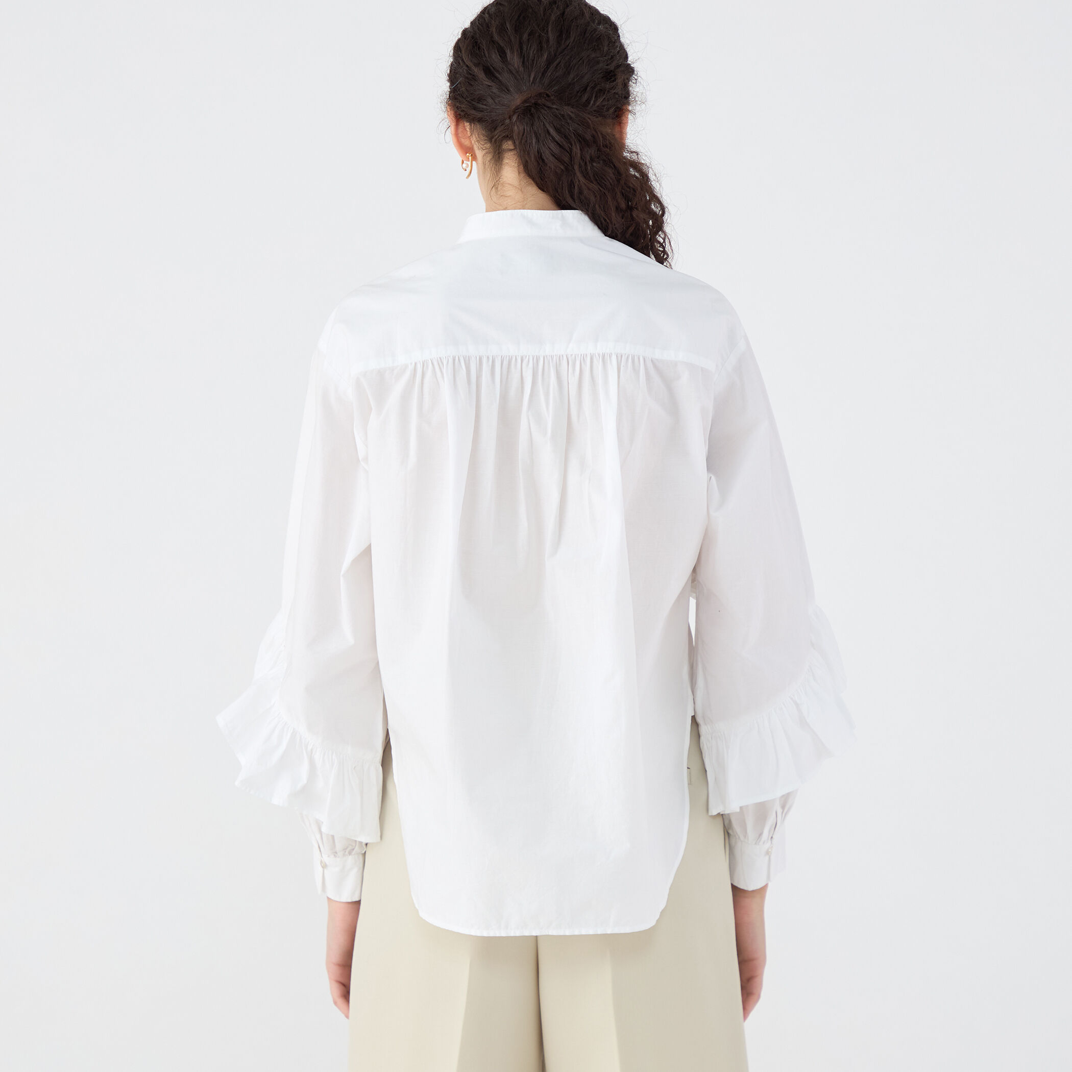 別注】ne Quittez pas BLACK TIERED FRILLED コットンシャツ