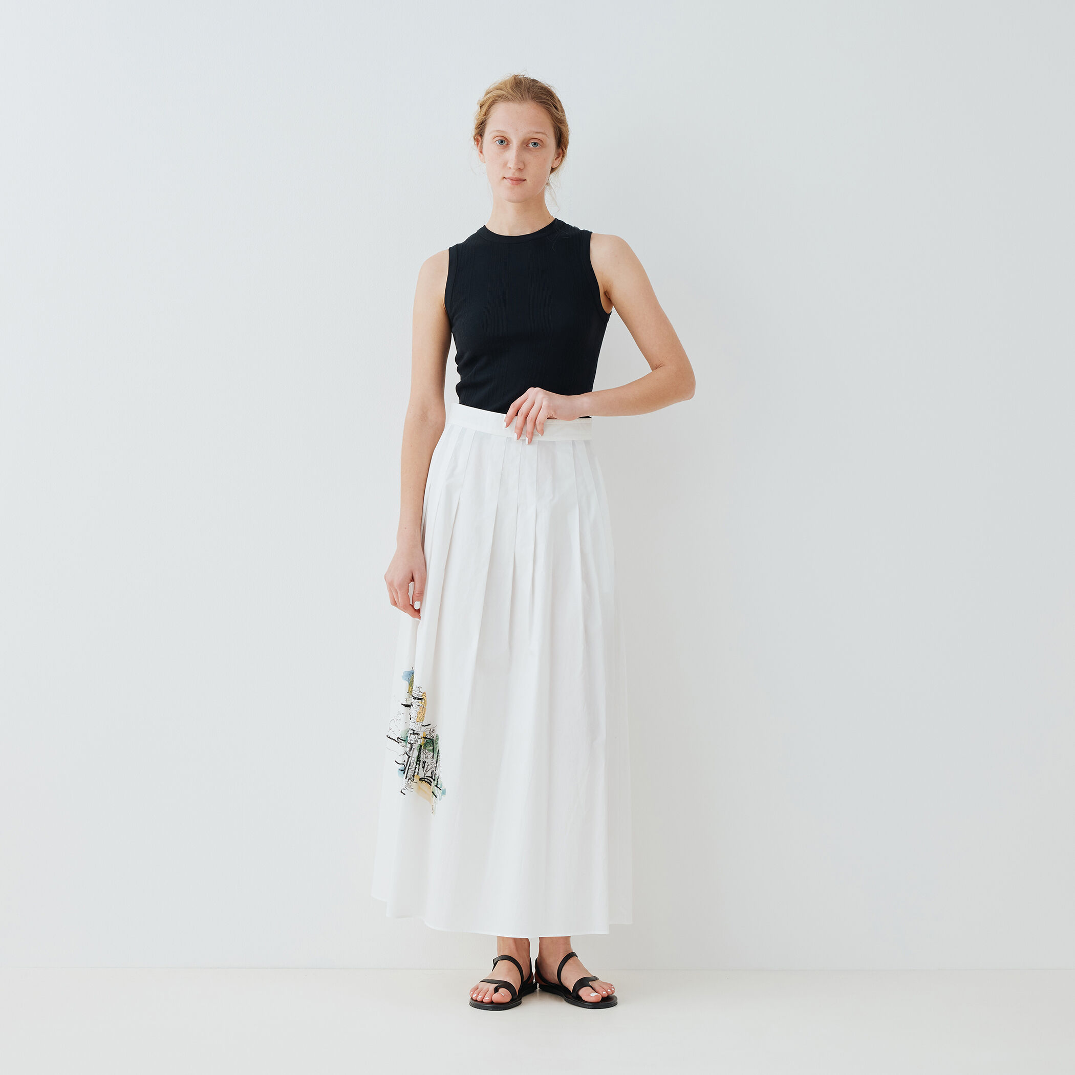 Landscape Embroidery Skirt｜トゥモローランド 公式通販