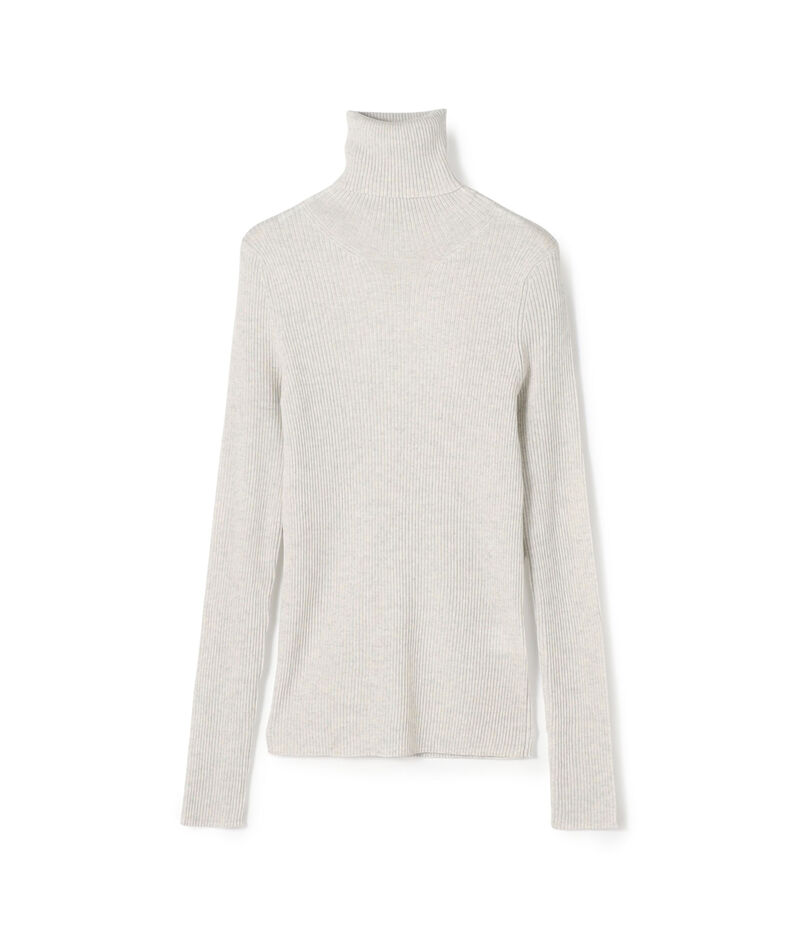 プルミエールウールリブ タートルネックプルオーバー