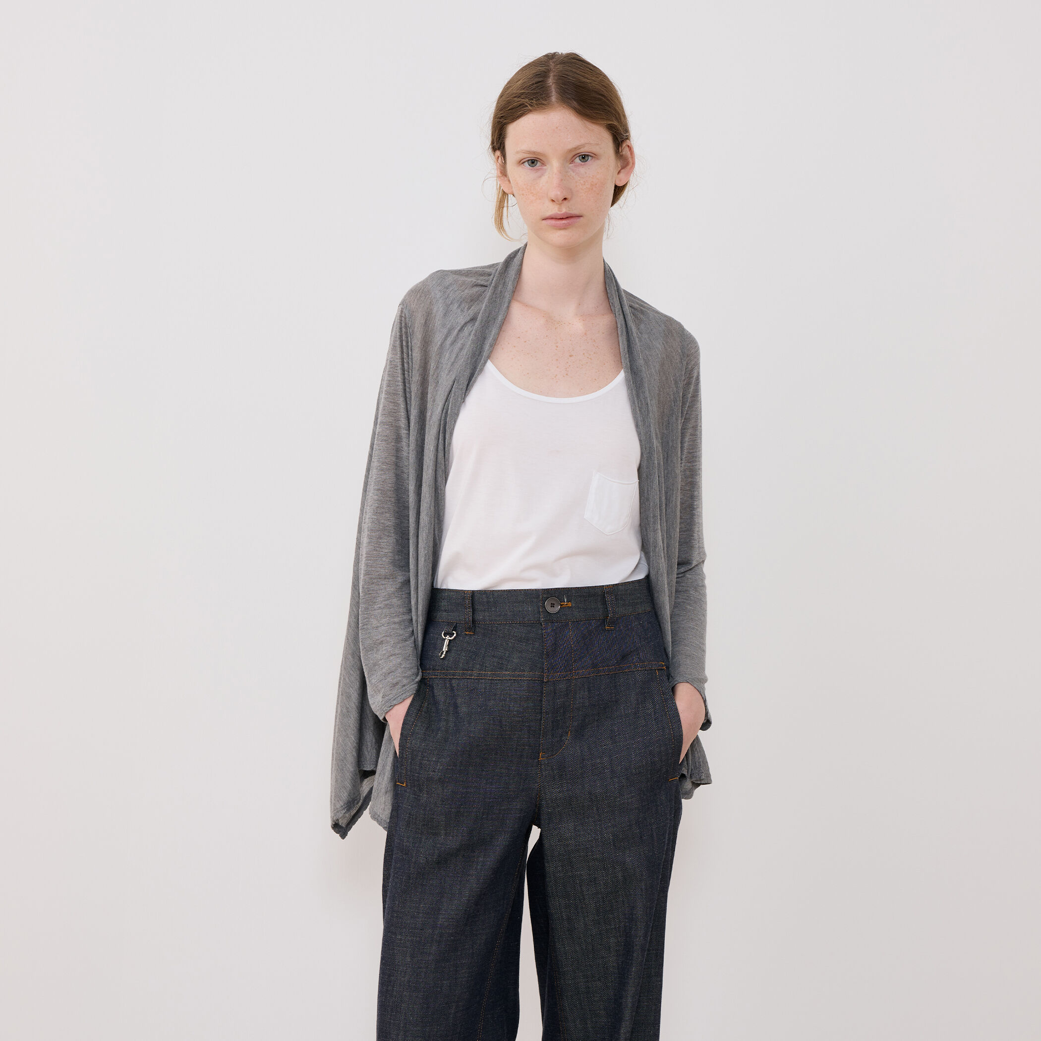 Ｓ/R & M ブラウス オープンフロント カーディガン スリーブジャケット SLY | FRONT ZIP BACK OPEN ブラウス (シャツ・ブラウス ) |SHEL