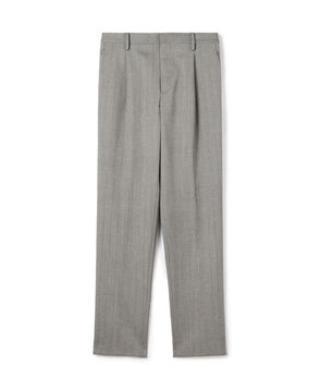 ウールヘリンボーン 1プリーツスラックス