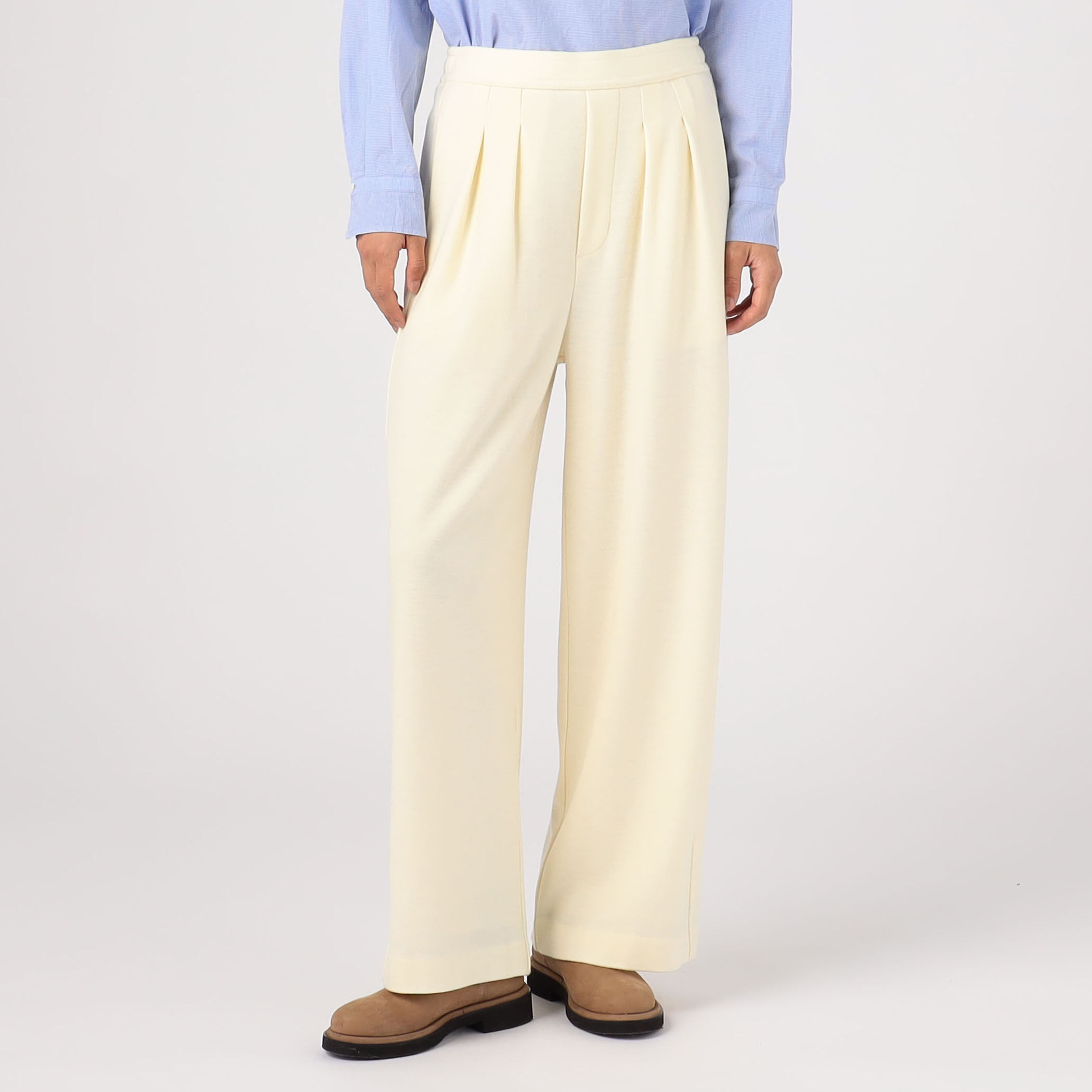 ミルドスムース タックワイドパンツ｜トゥモローランド 公式通販