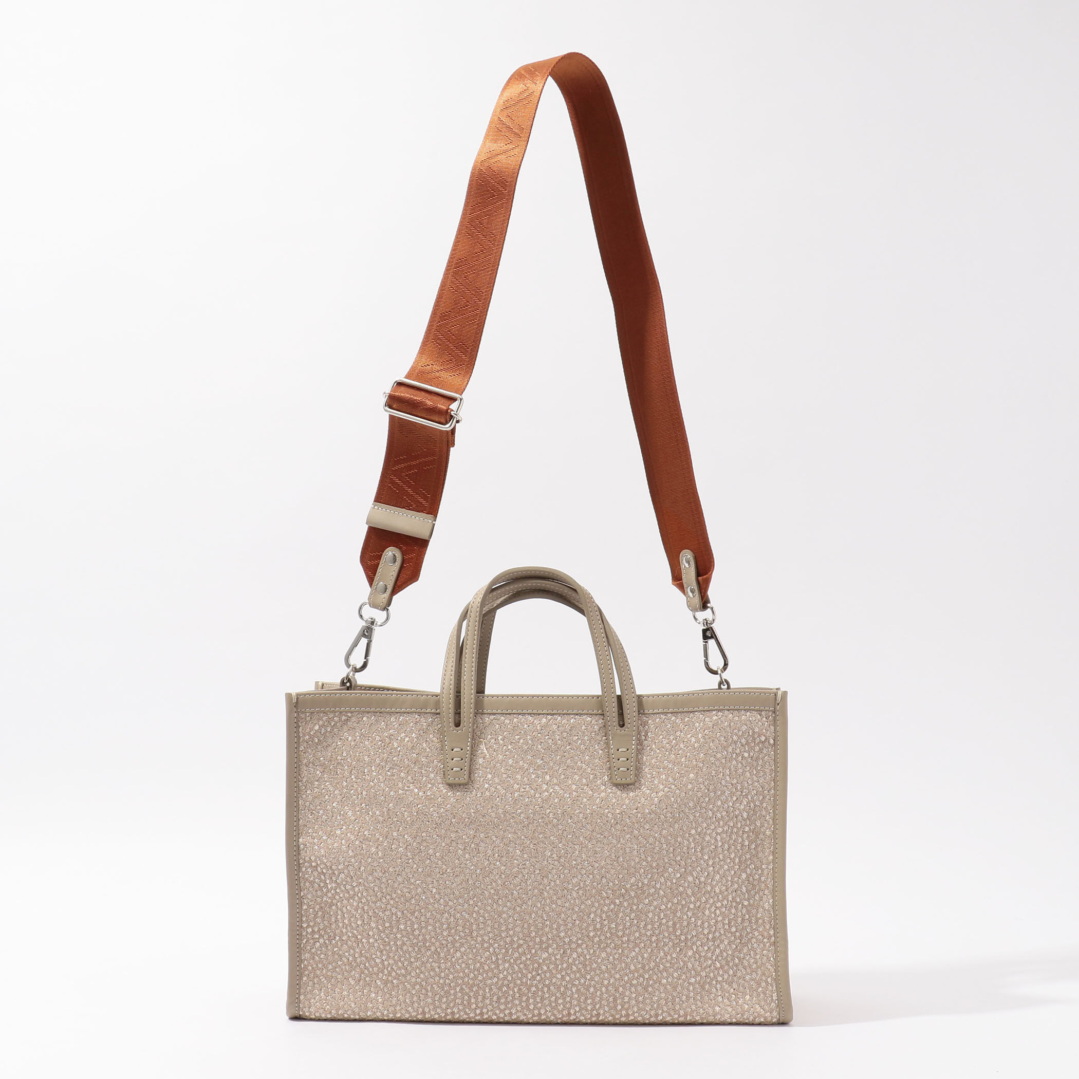 ＊＜A VACATION＞BREAD M＊トートバッグ＊グレー A VACATION｜2way スクエア トートバッグ “BREAD M” 25ss-a64-fn