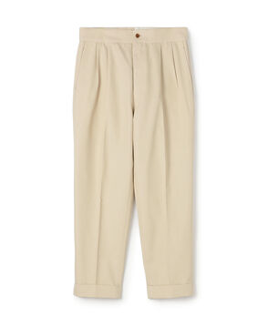 コットンカシミヤ バックベルト ペグトップスラックス SONDRIO