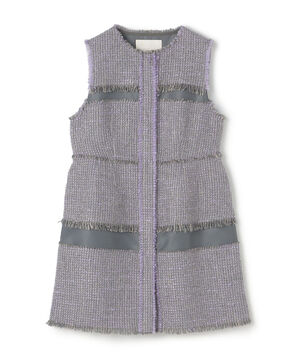 ■ブロッキングツイード ミドルジレ