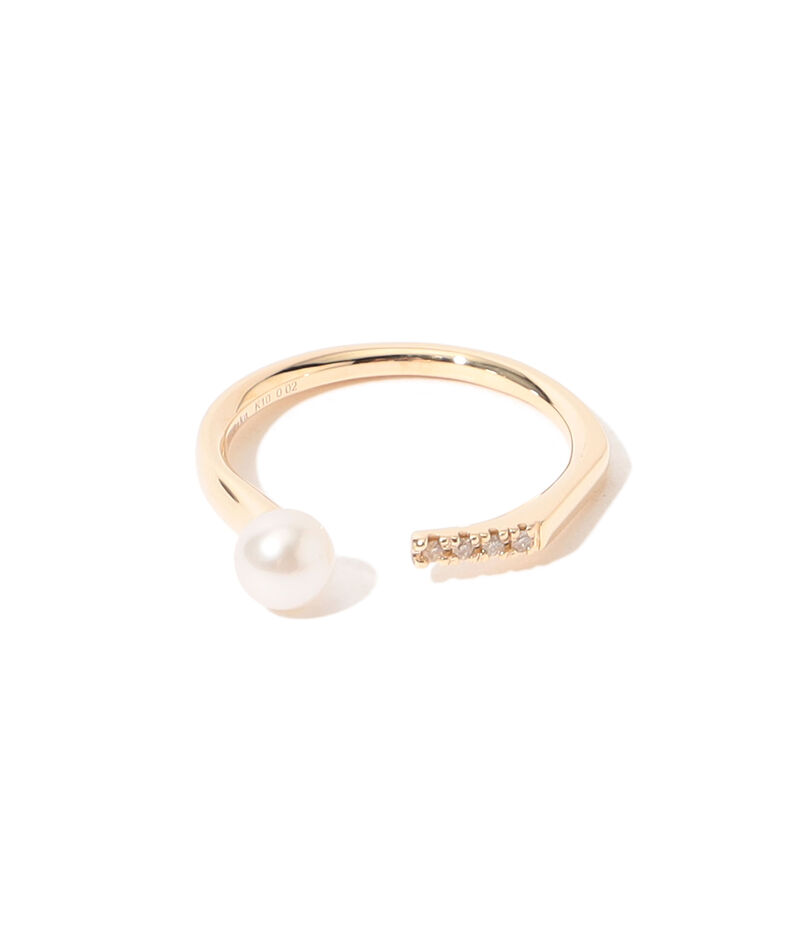 【別注】Hirotaka&times;TOMORROWLAND パール&times;ホワイトダイヤ リング