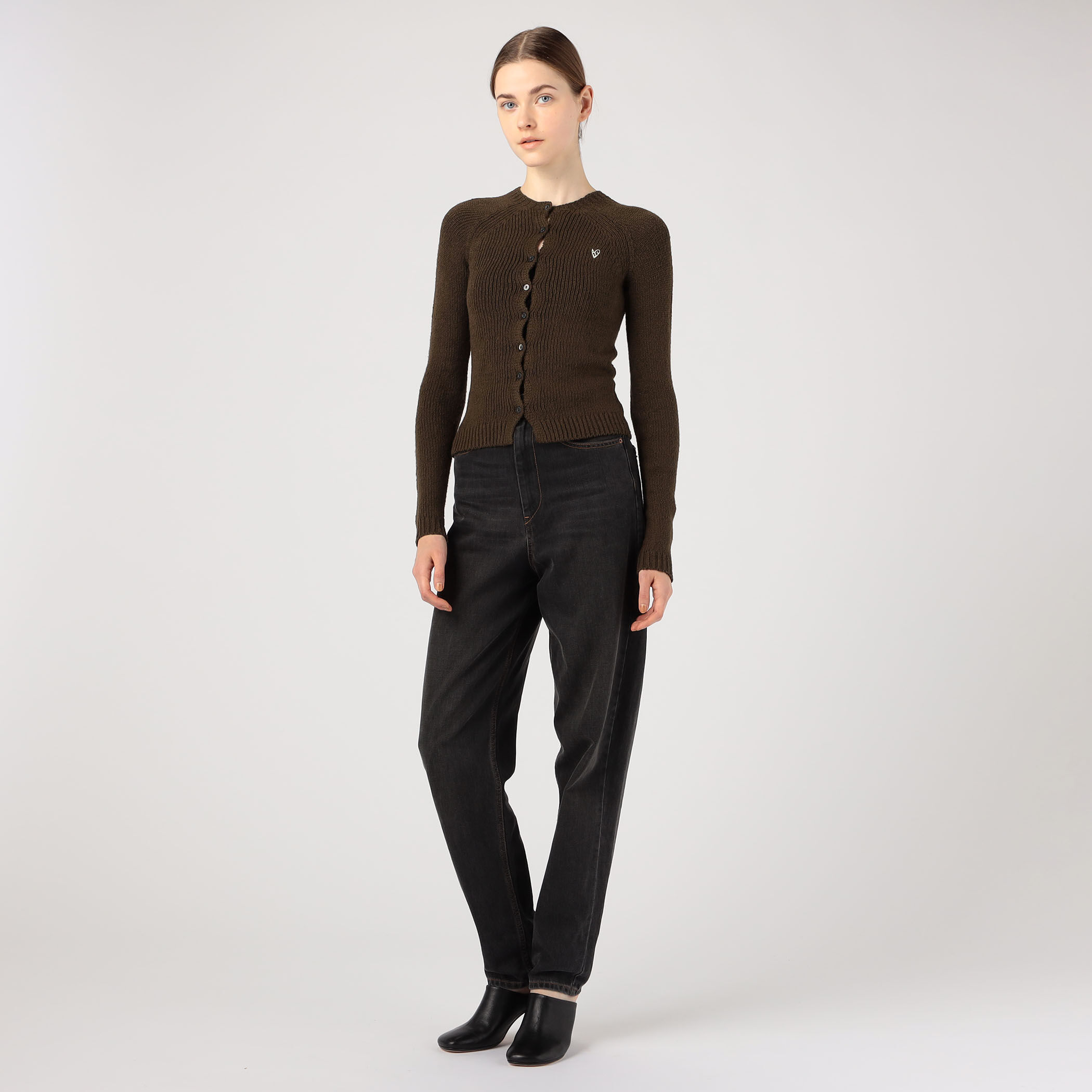 acne studios シャツカーディガン 襟付き Acne Studios - Cardigan v-neckline - Black