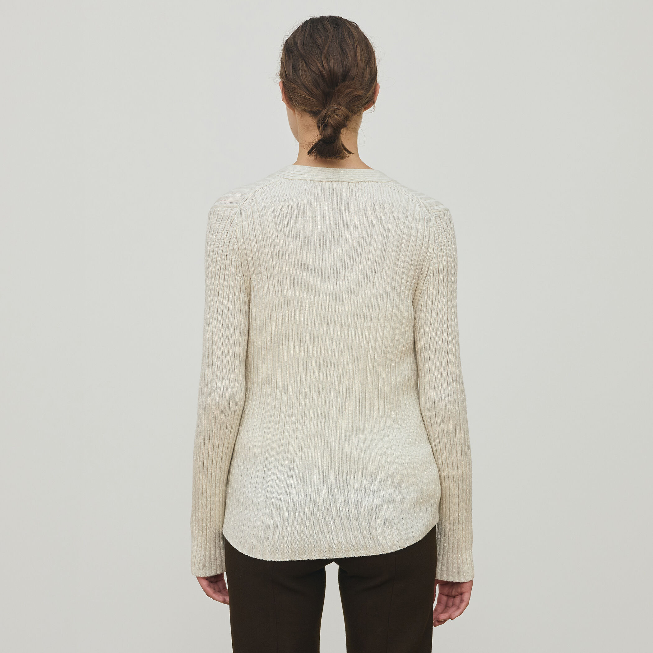 ウールリブ Vネックカーディガン｜トゥモローランド 公式通販