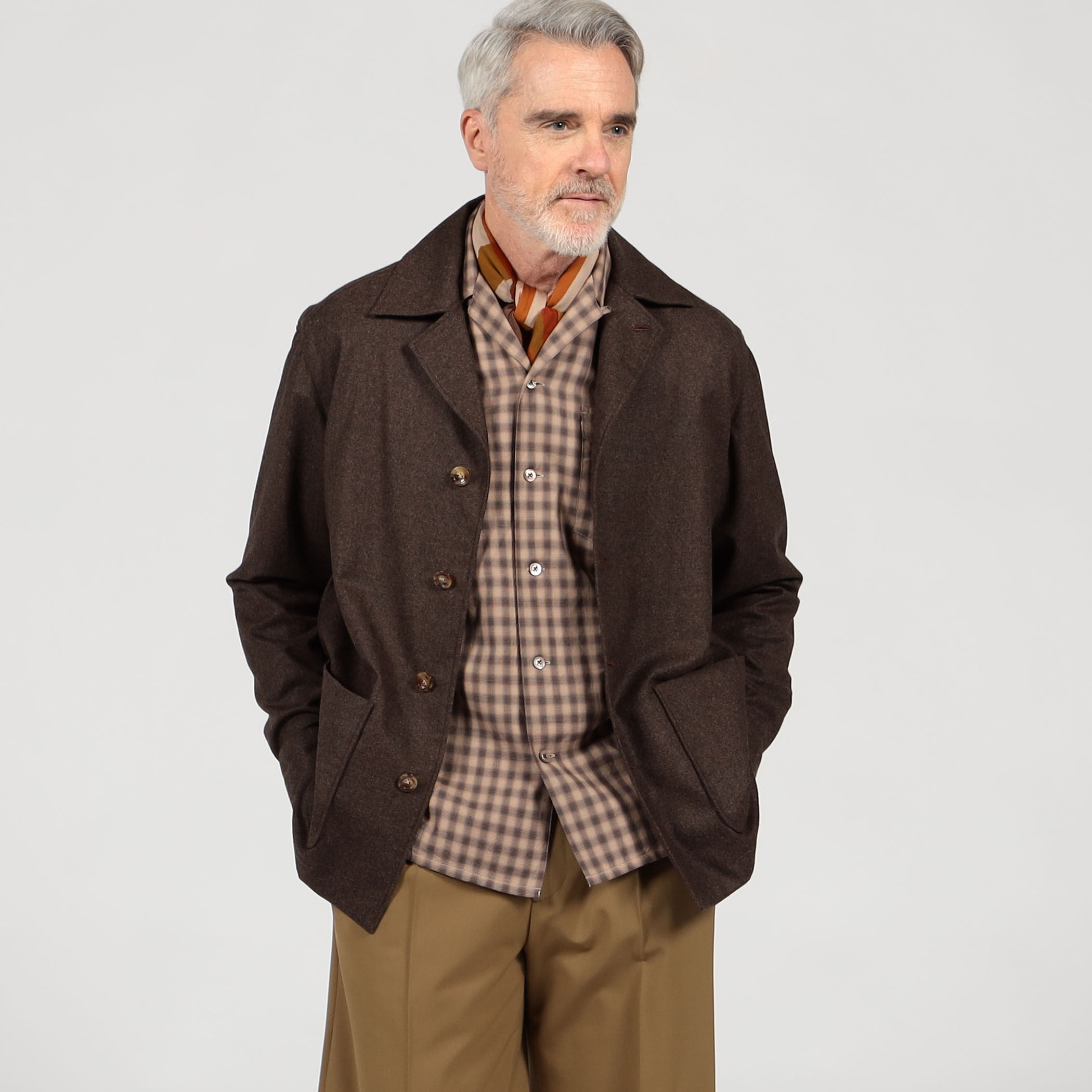 未使用 トゥモローランドピルグリム NOVARA シルク100% サッカーJKT TOMORROWLAND PILGRIM トゥモローランド ピルグリム Loro Piana