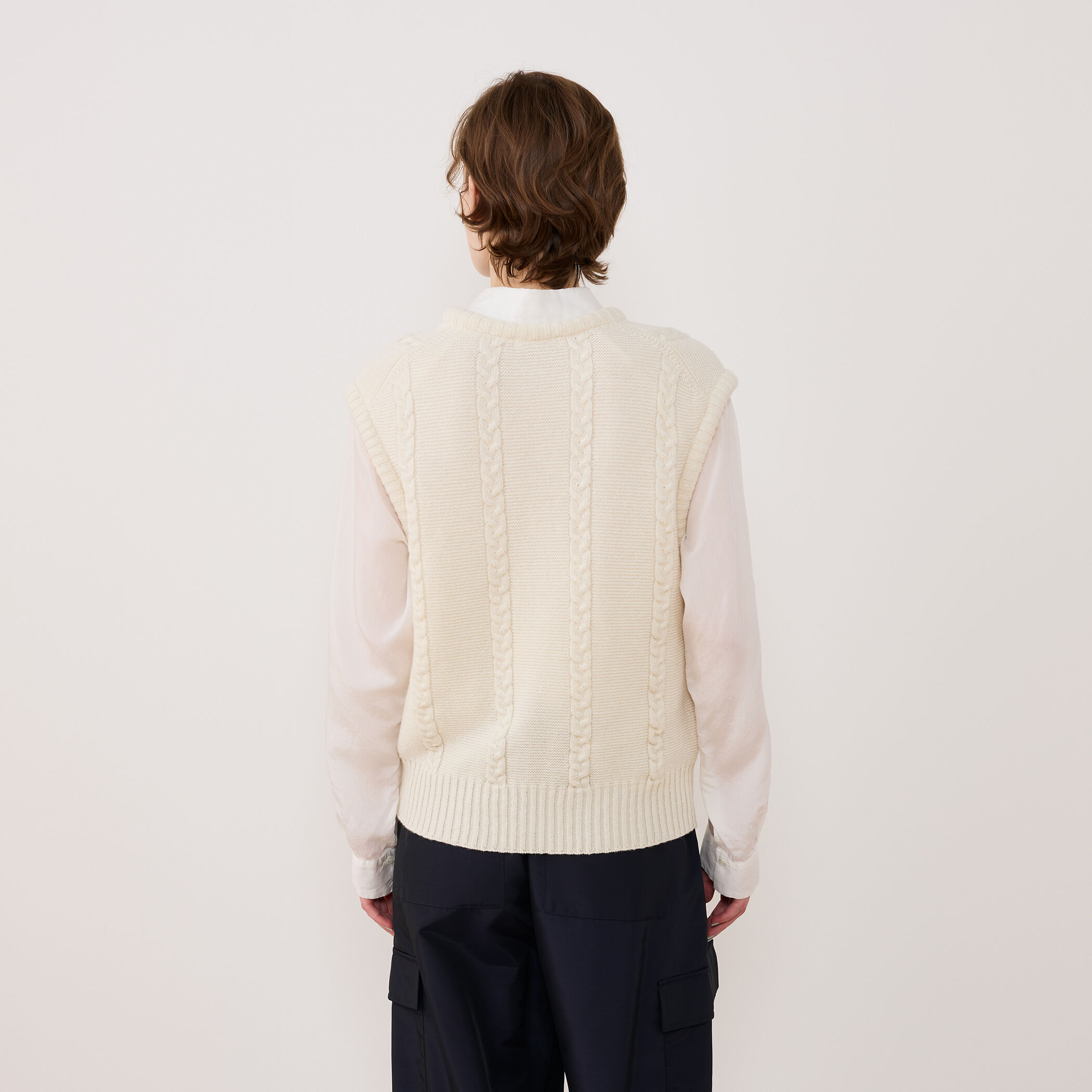 ウールヘンプケーブル クルーネックベスト｜トゥモローランド 公式通販