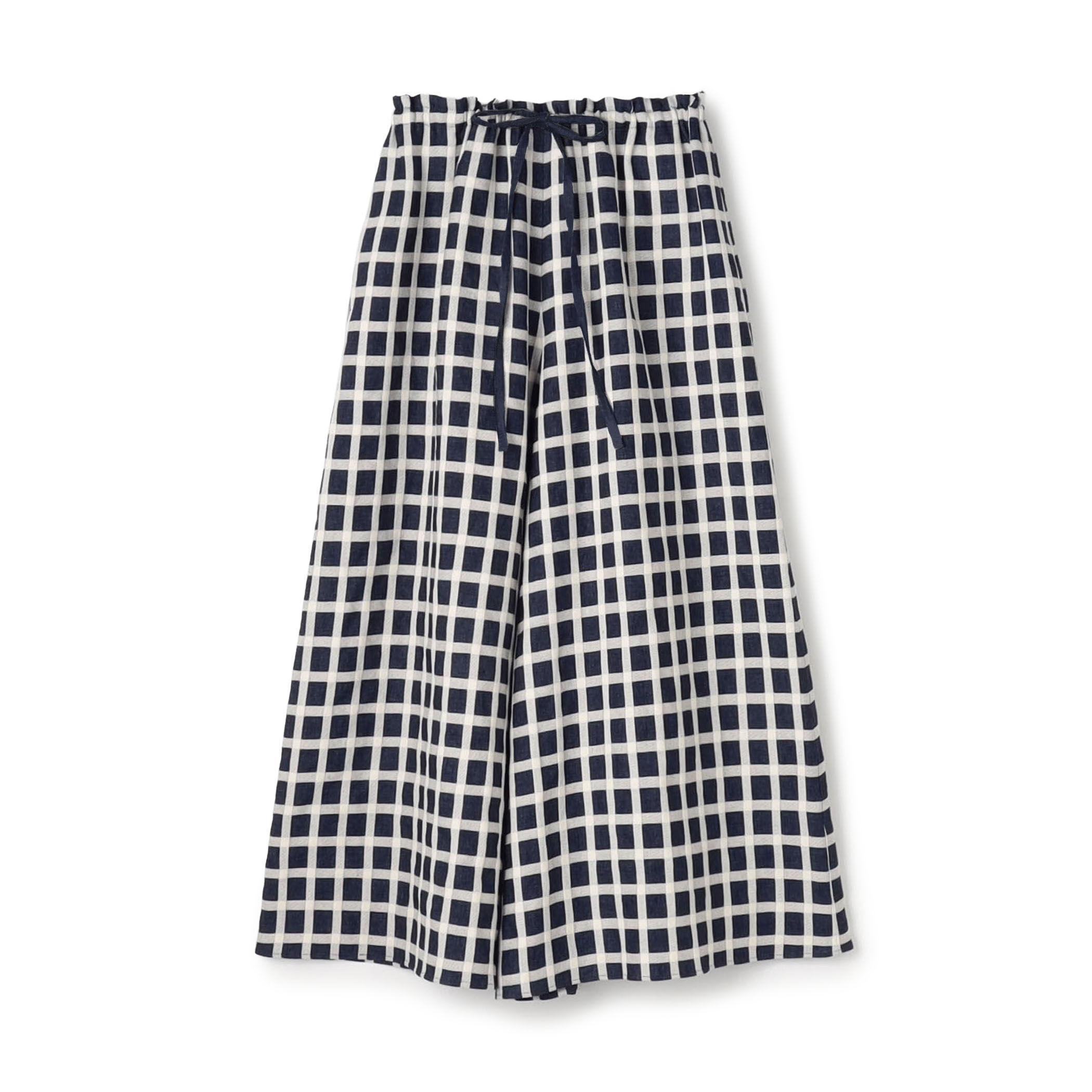 リネンコットンタッターチェック ジュップパンツ｜トゥモローランド