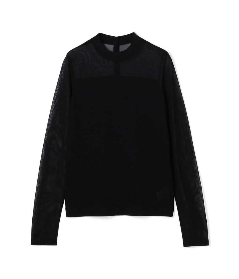 ハイツイストシルクストレッチ ハイネックプルオーバー