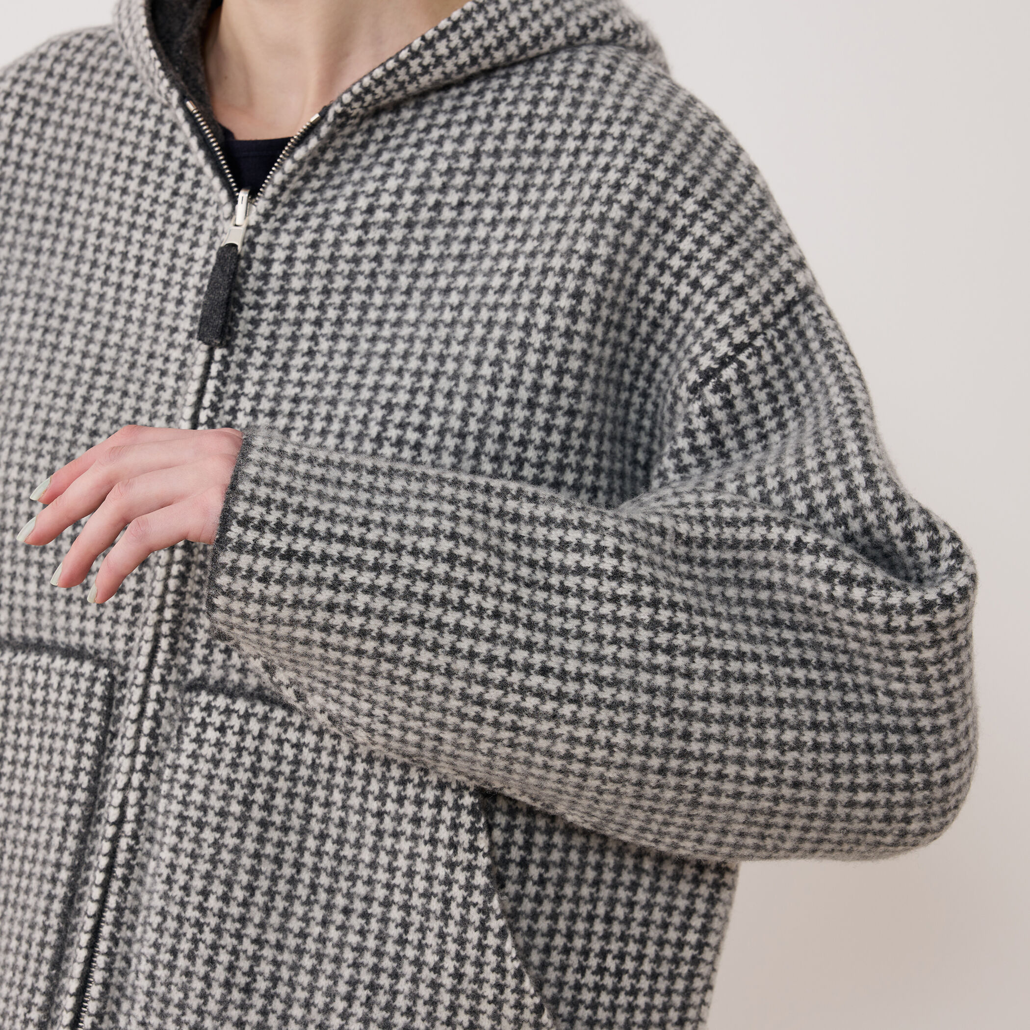 オーストラリアンラムズウールダブルフェイス ジップアップブルゾン